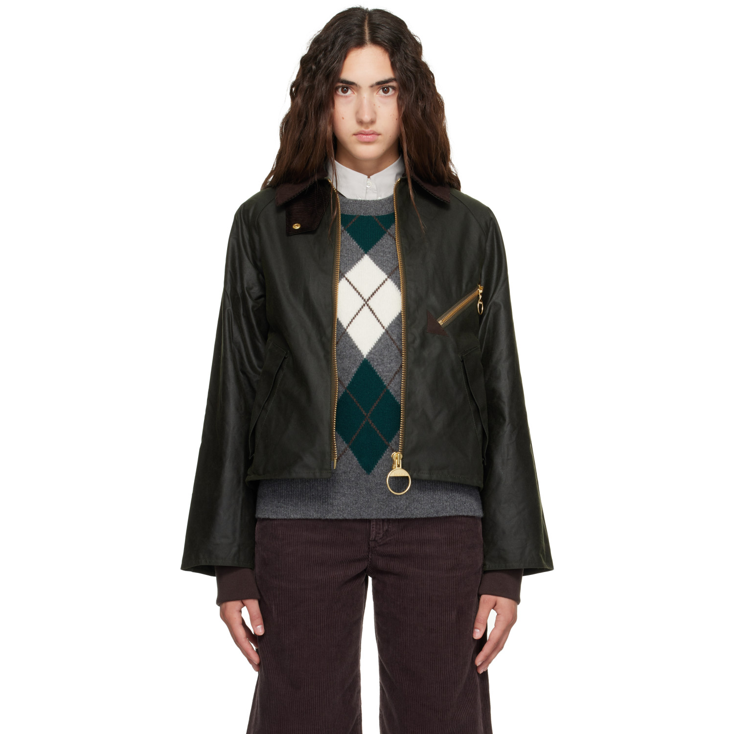 Barbour Green Arlene Waxed Jacket