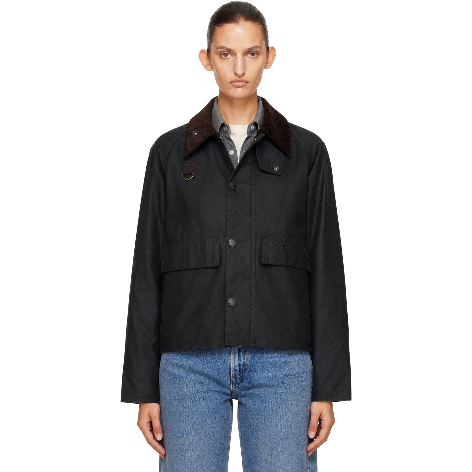 Barbour Green Spey Slim Waxed Jacket