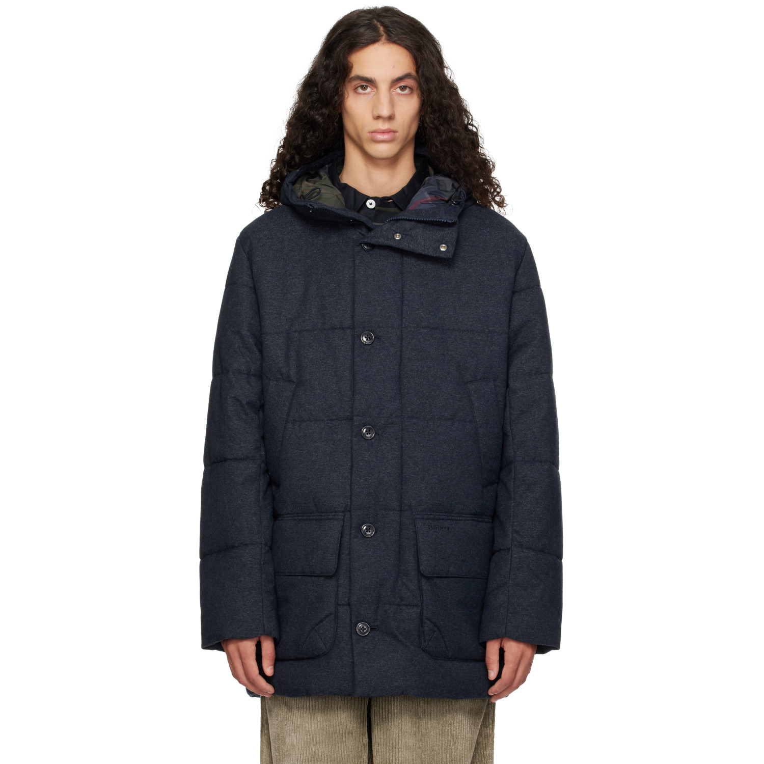 Barbour Gray Winter Bedale Puffer Jacket