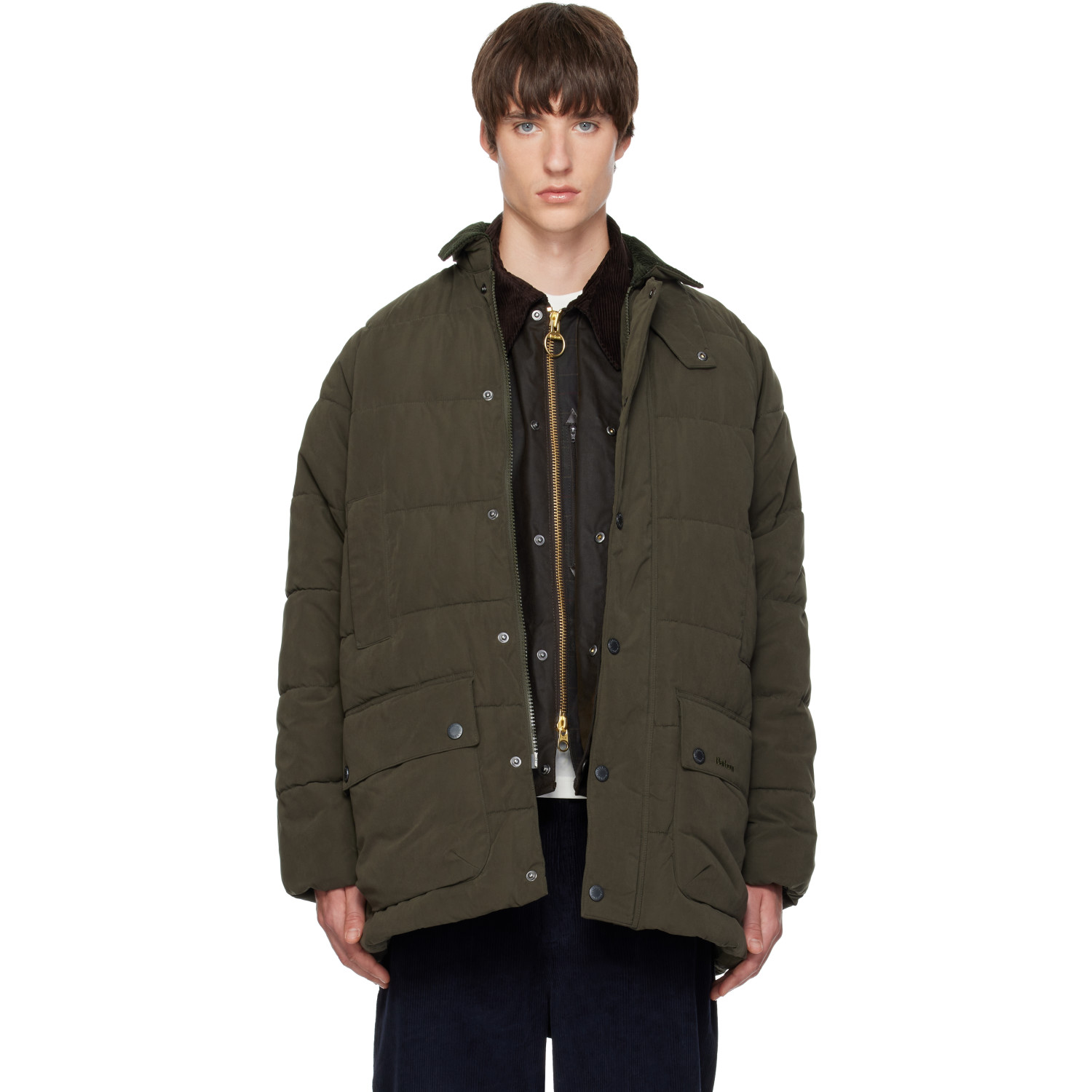Barbour Khaki Beaufort Puffer Jacket