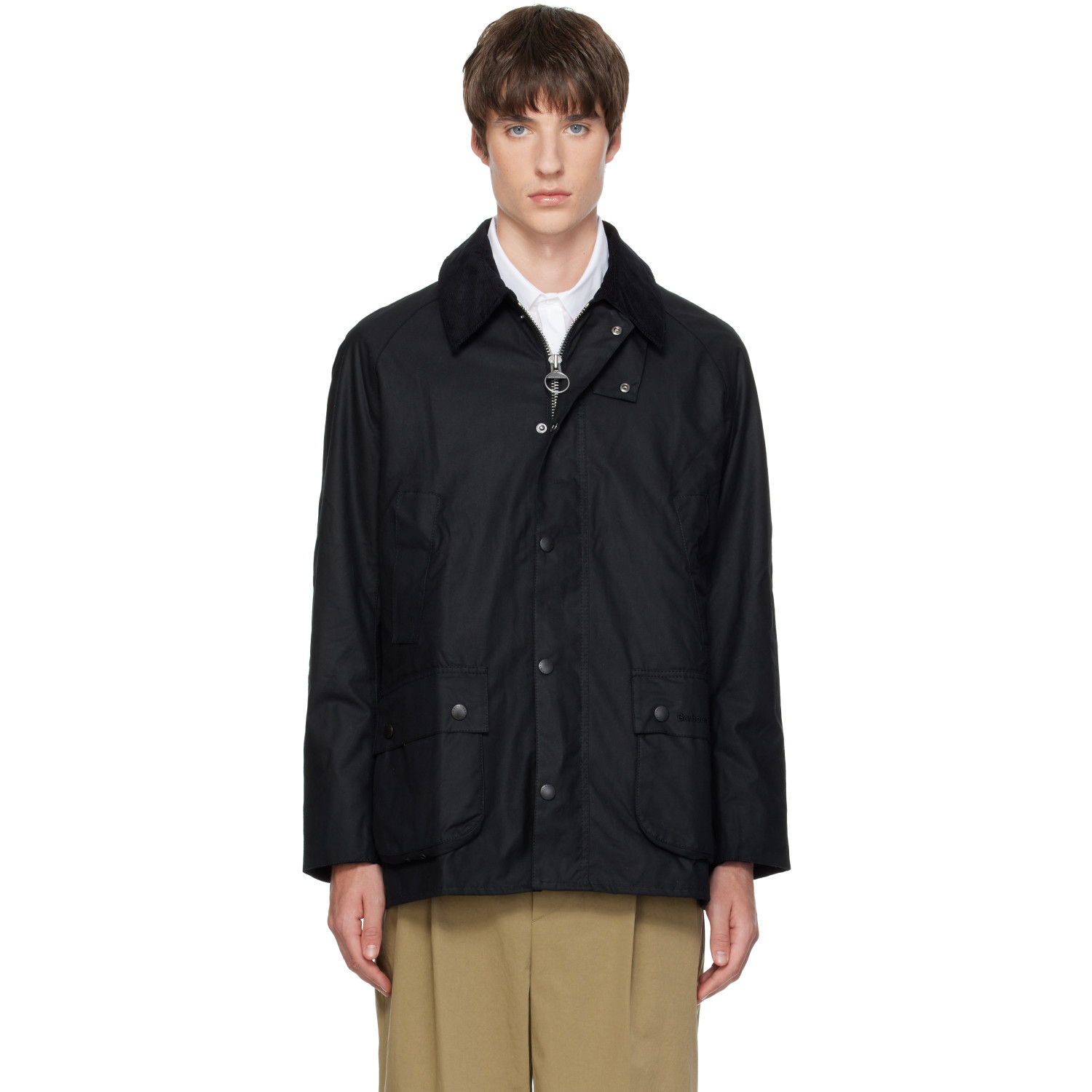 Barbour Black Ashby Waxed Jacket