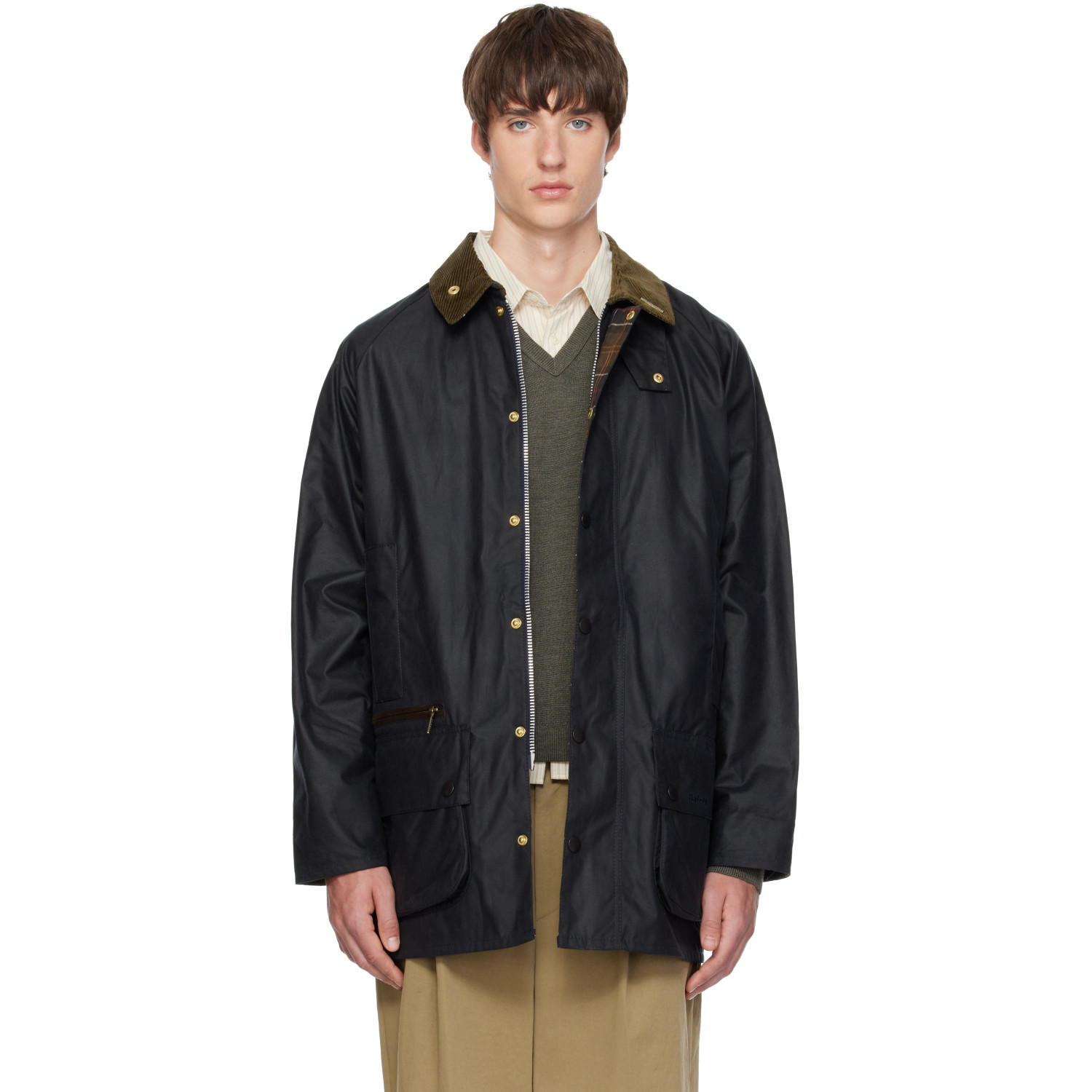 Barbour Navy Icons Beaufort Waxed Jacket