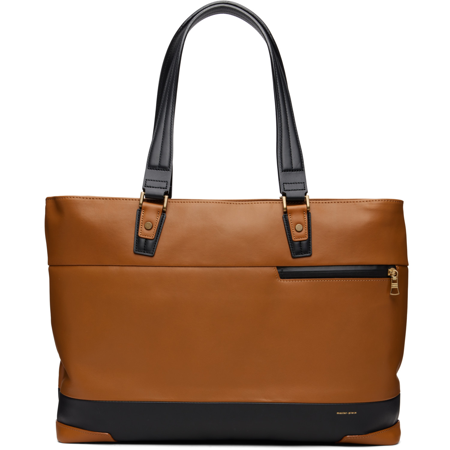 master-piece Brown Gloss Tote