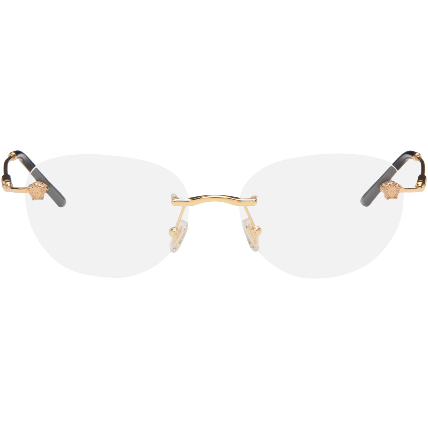 Versace Gold Rimless Glasses