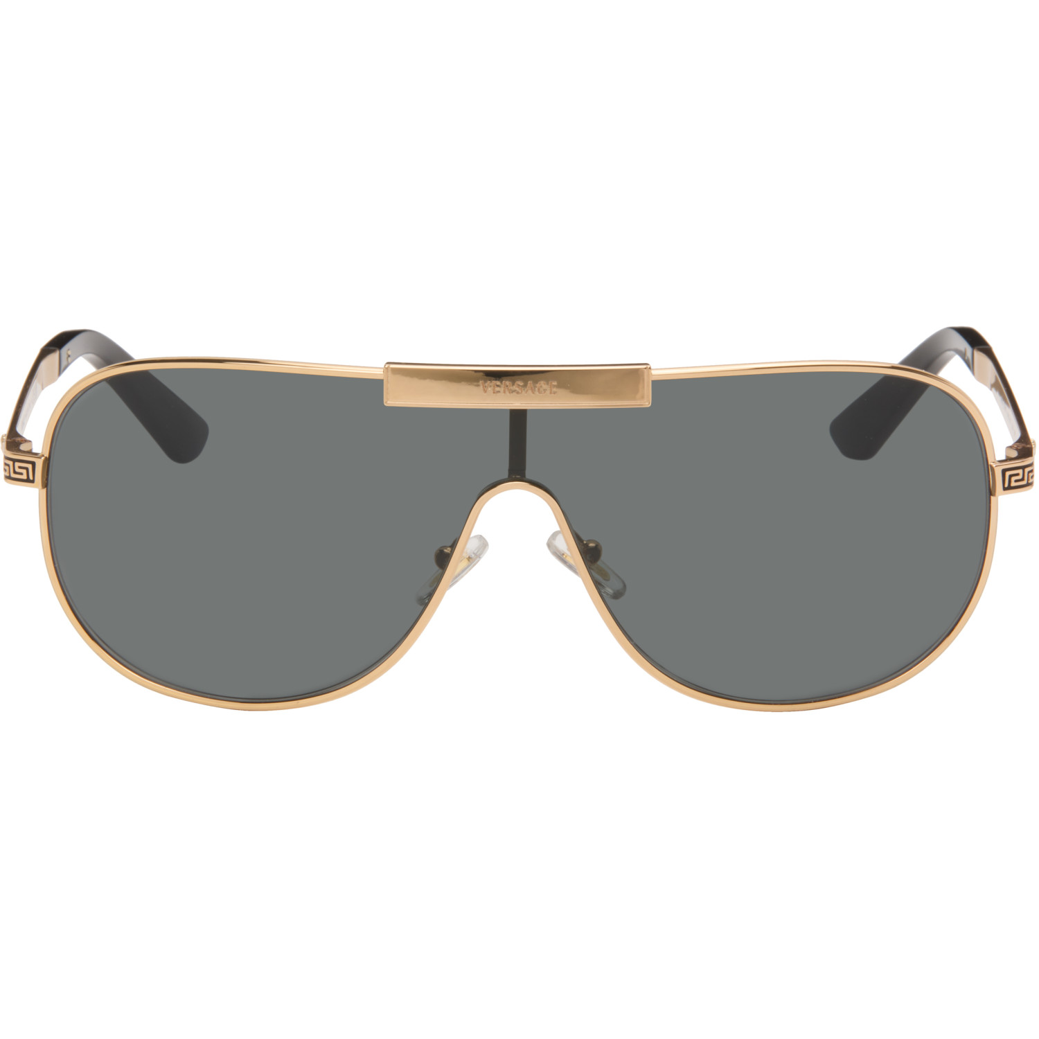 Versace Gold Greca Aviator Sunglasses