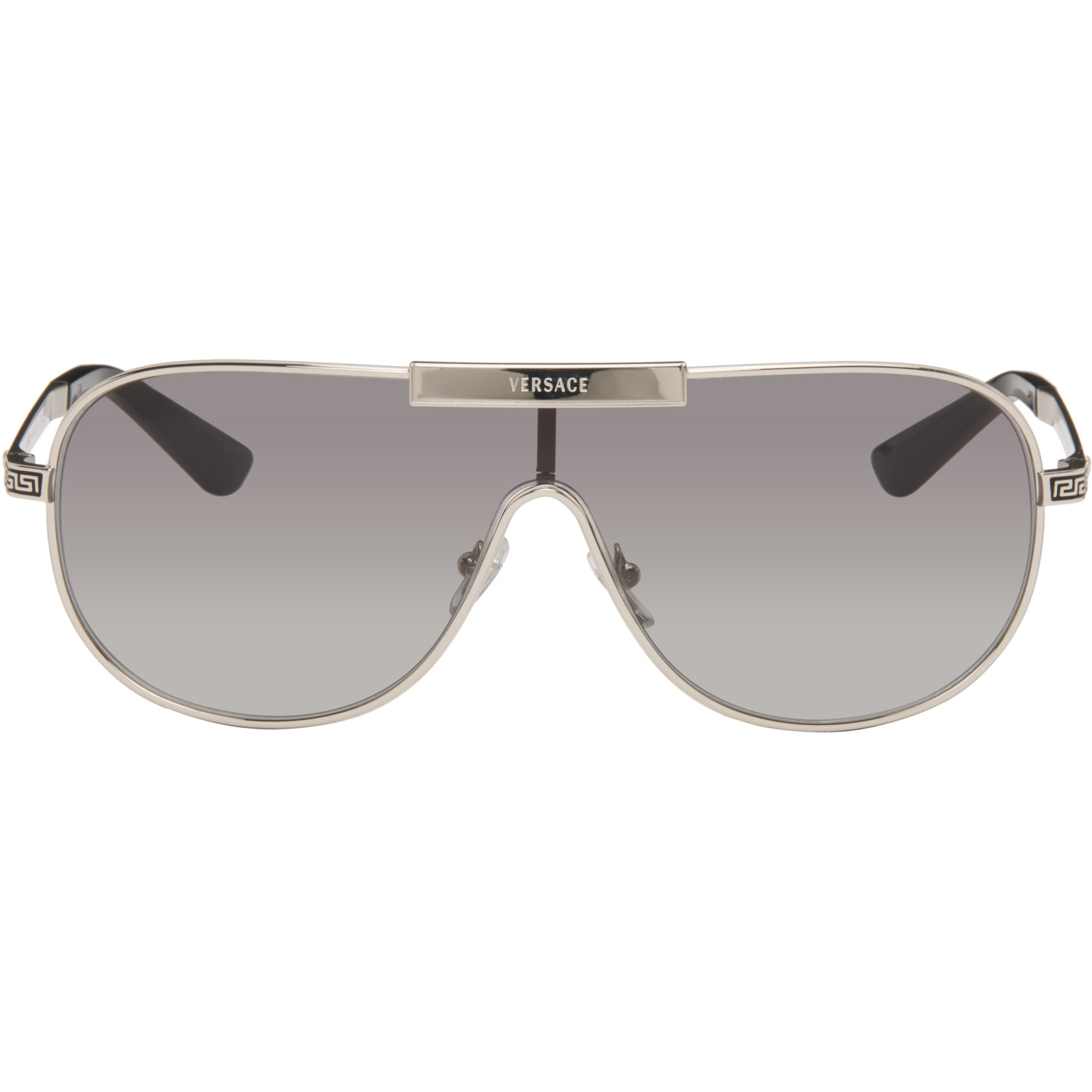 Versace Silver Greca Sunglasses