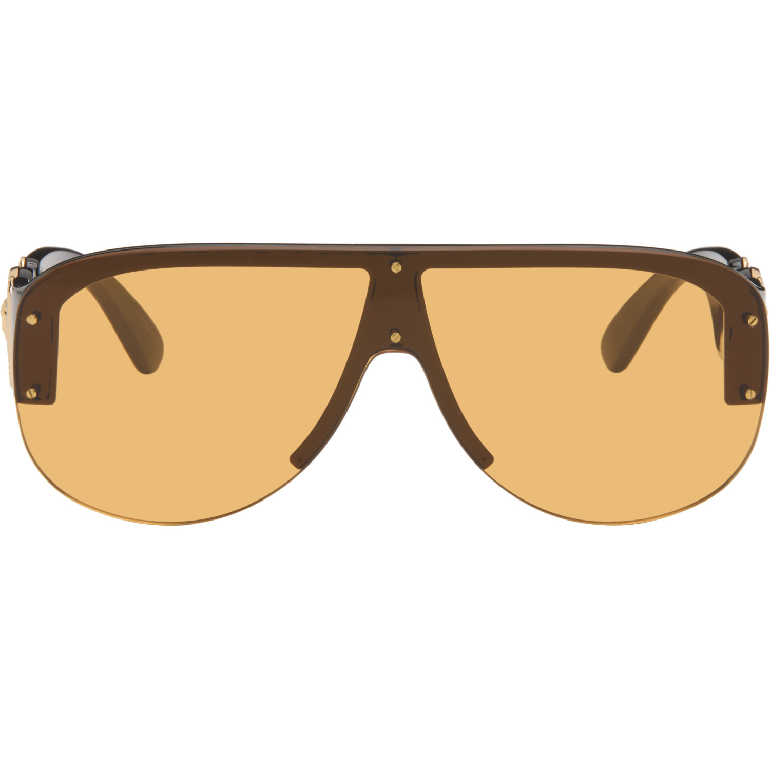 Versace Black Shield Aviator Sunglasses