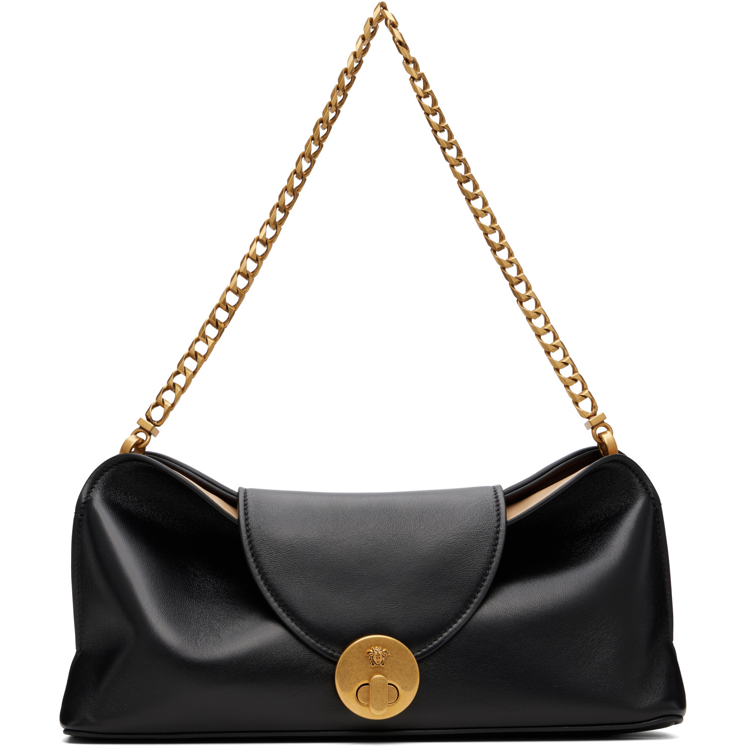 Versace Black Vivian Nappa Clutch