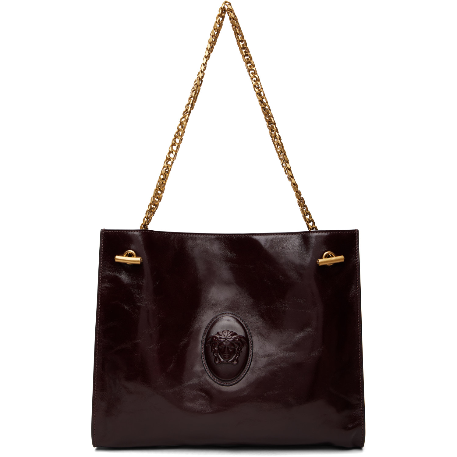 Versace Burgundy Medium Calf Leather Bag