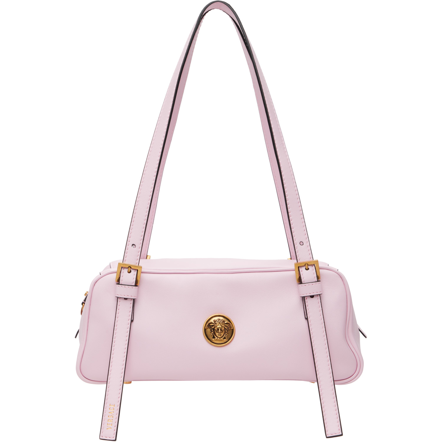 Versace Pink Emblème Nappa Bowling Bag