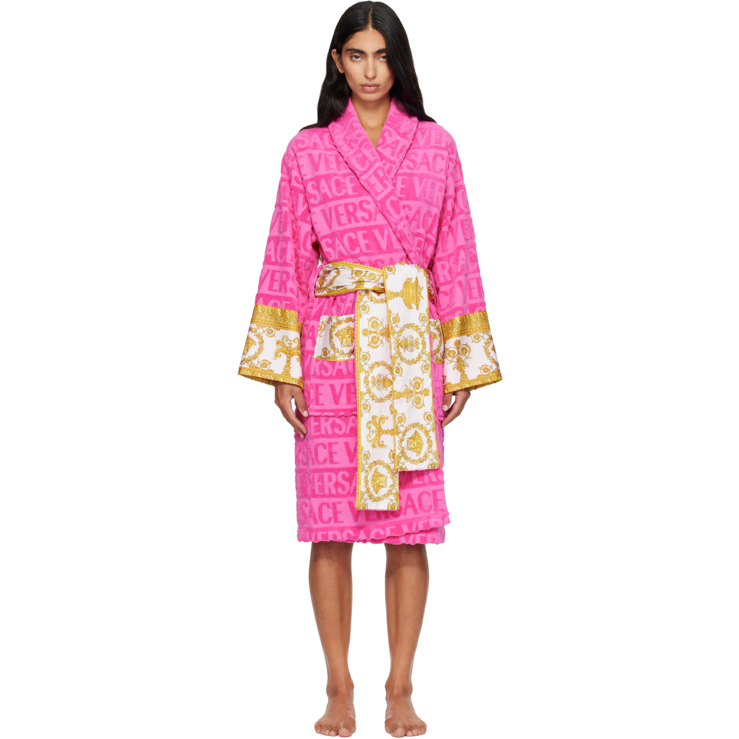 Versace Pink 'I Heart Baroque' Bathrobe