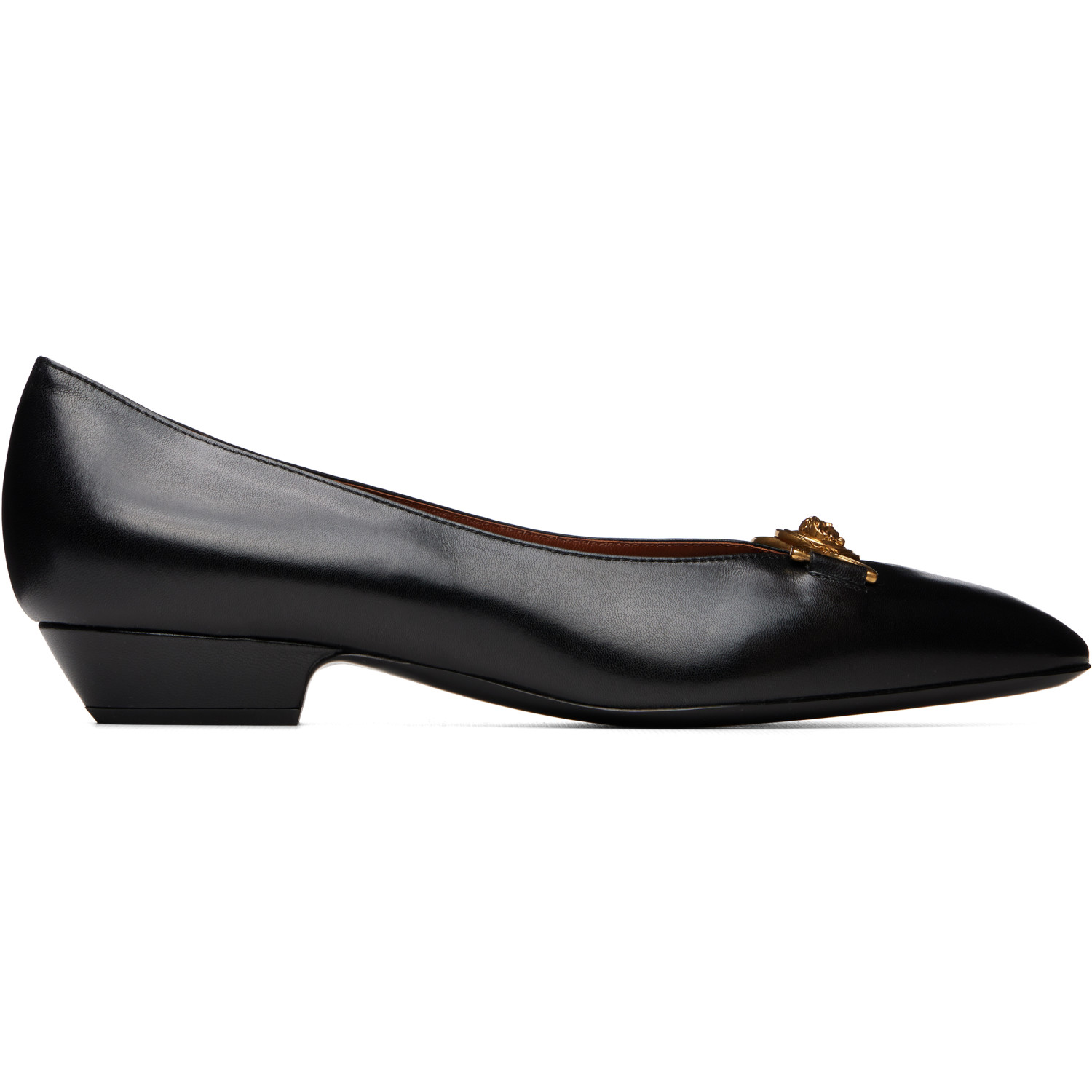 Versace Black Ballerina Heels
