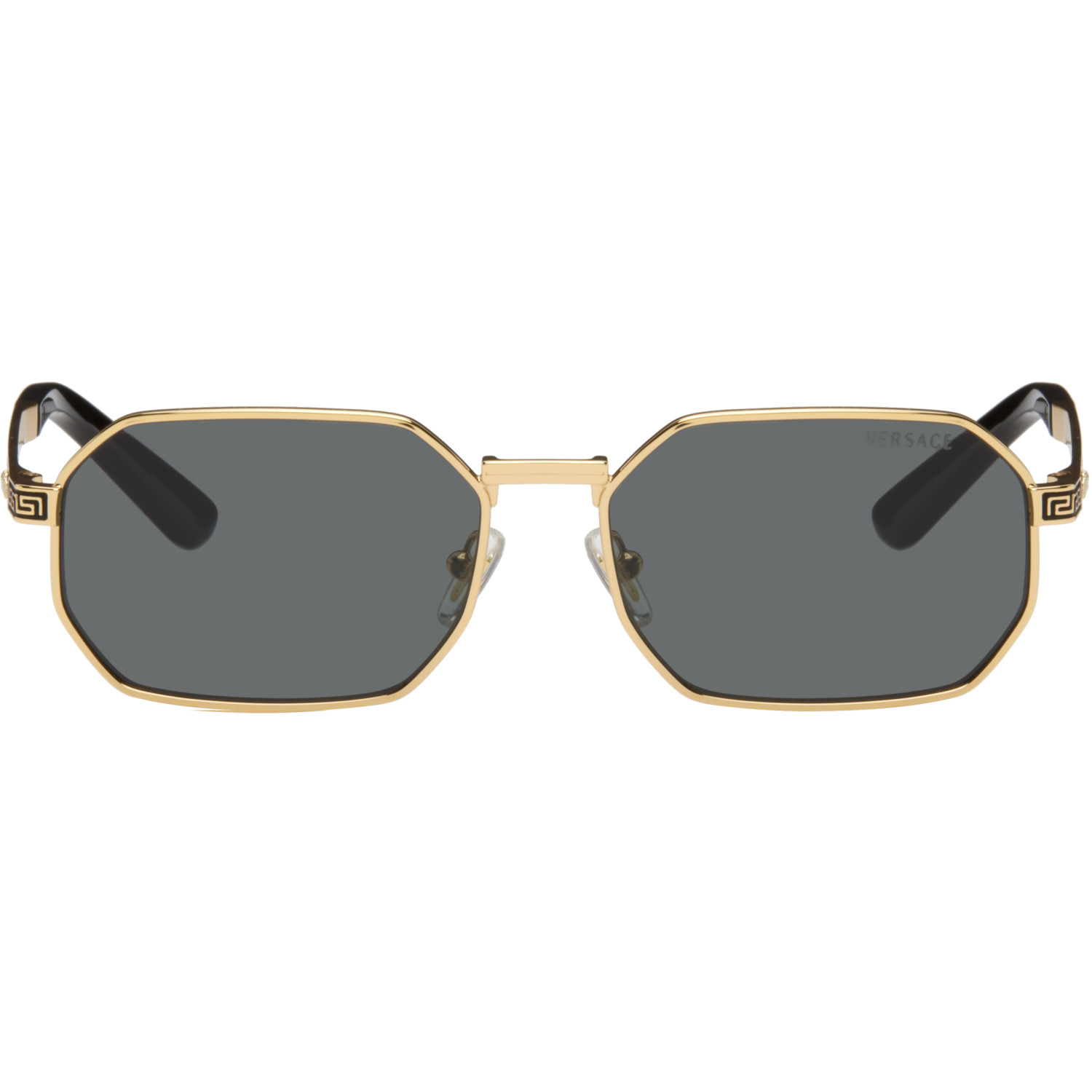 Versace Gold Greca Flow Sunglasses
