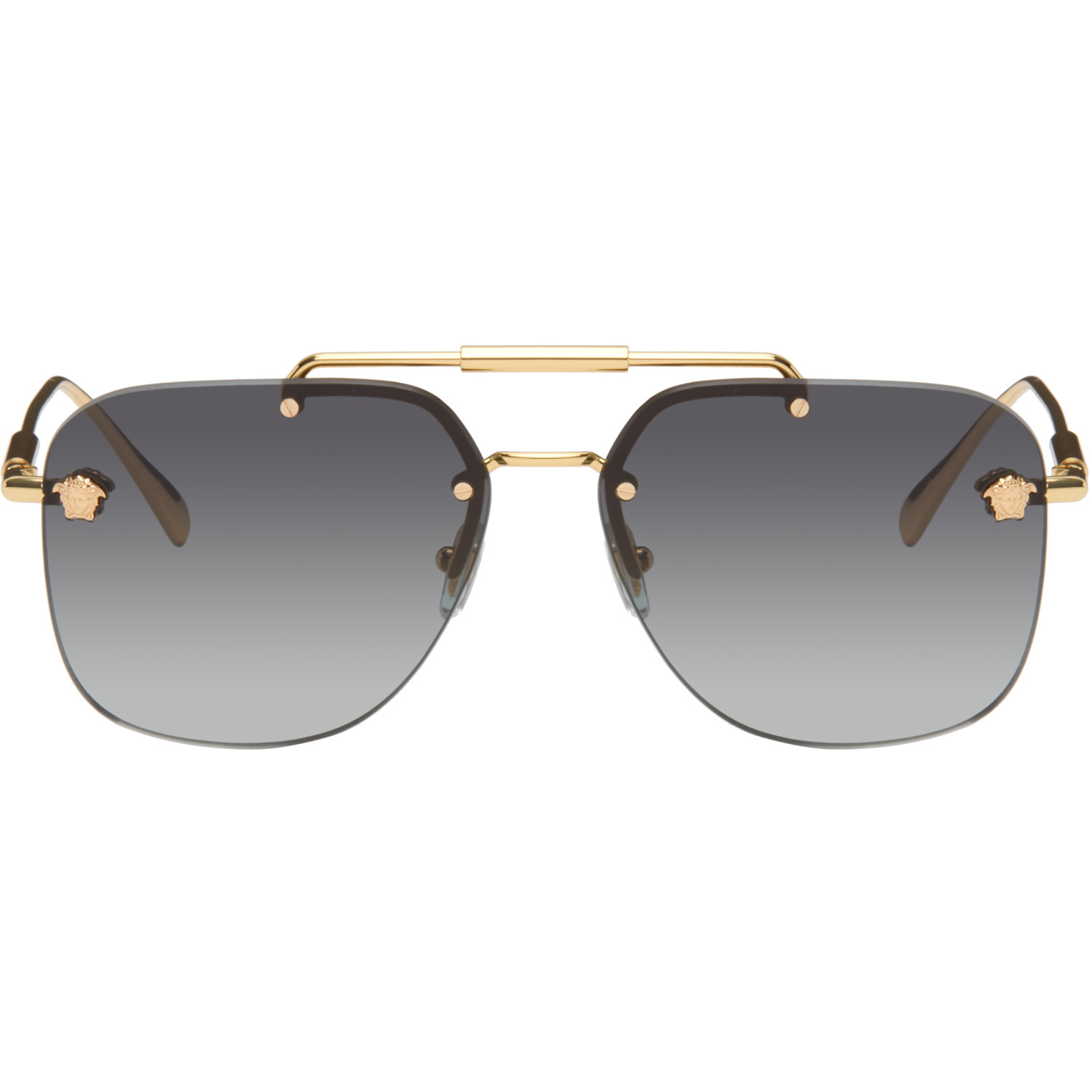 Versace Gold Medusa Pilot Sunglasses