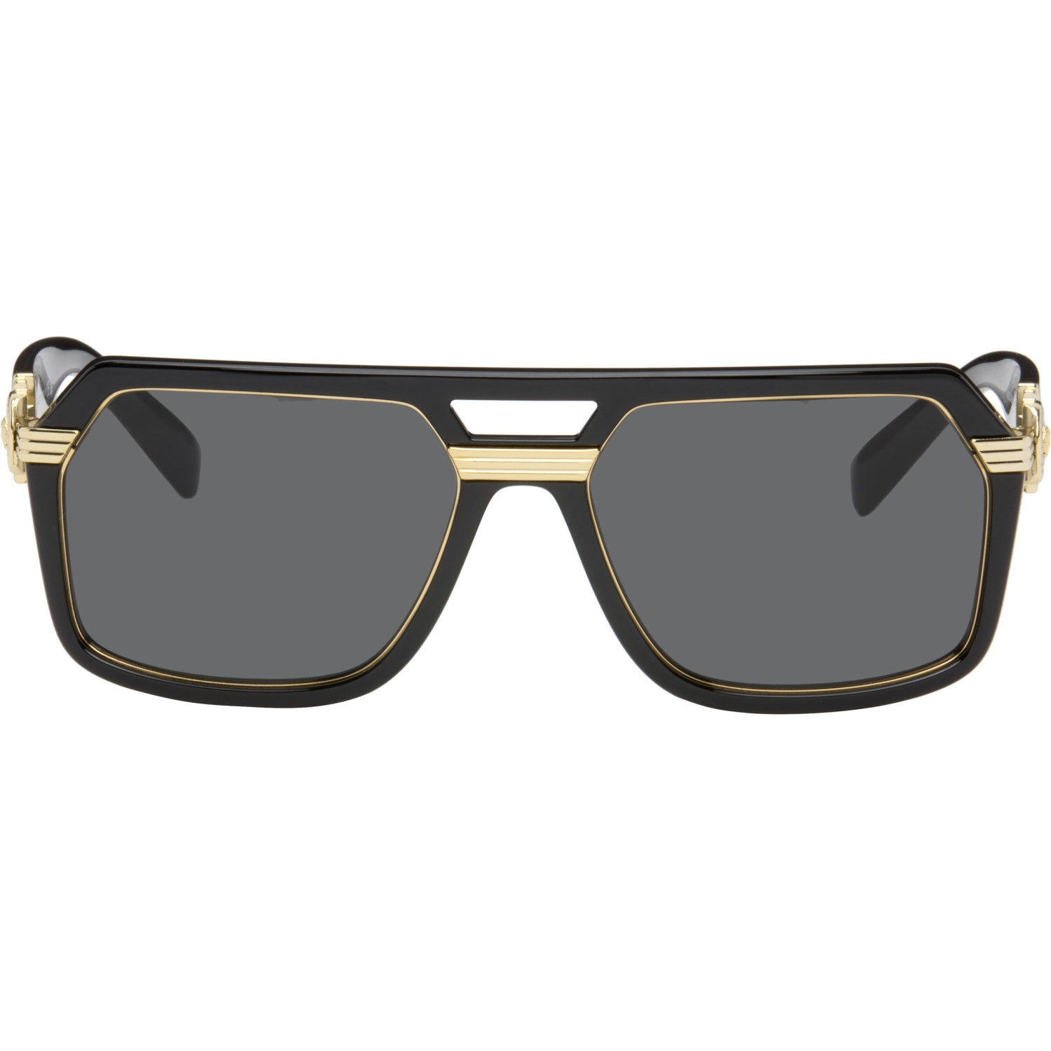 Versace Black Vintage Icon Pilot Sunglasses