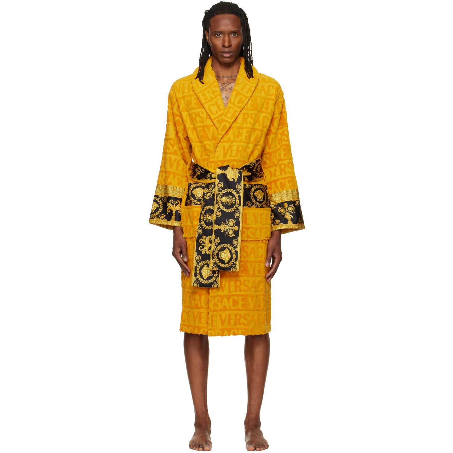 Versace Yellow 'I Heart Baroque' Bathrobe
