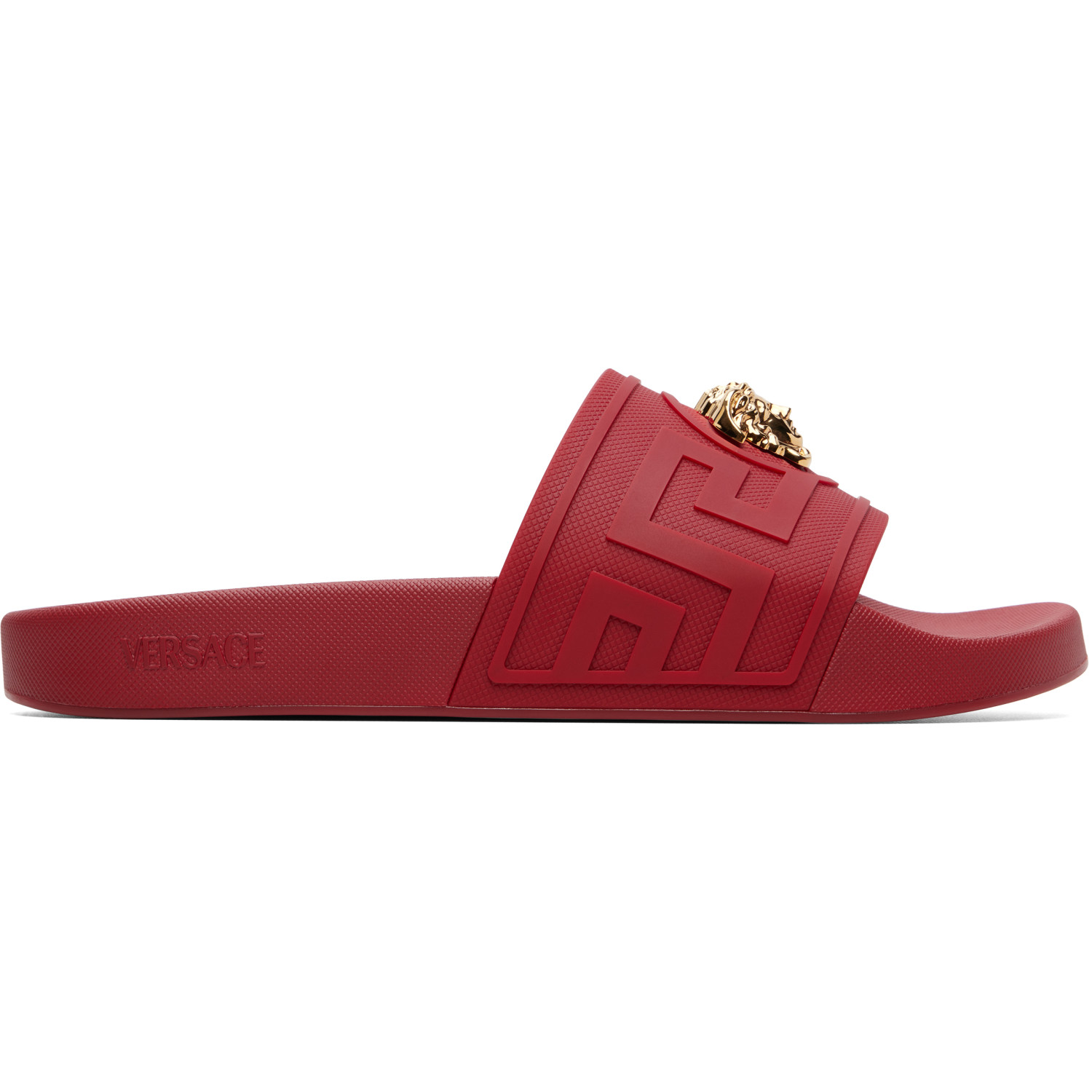 Versace Red 'La Medusa' Slides