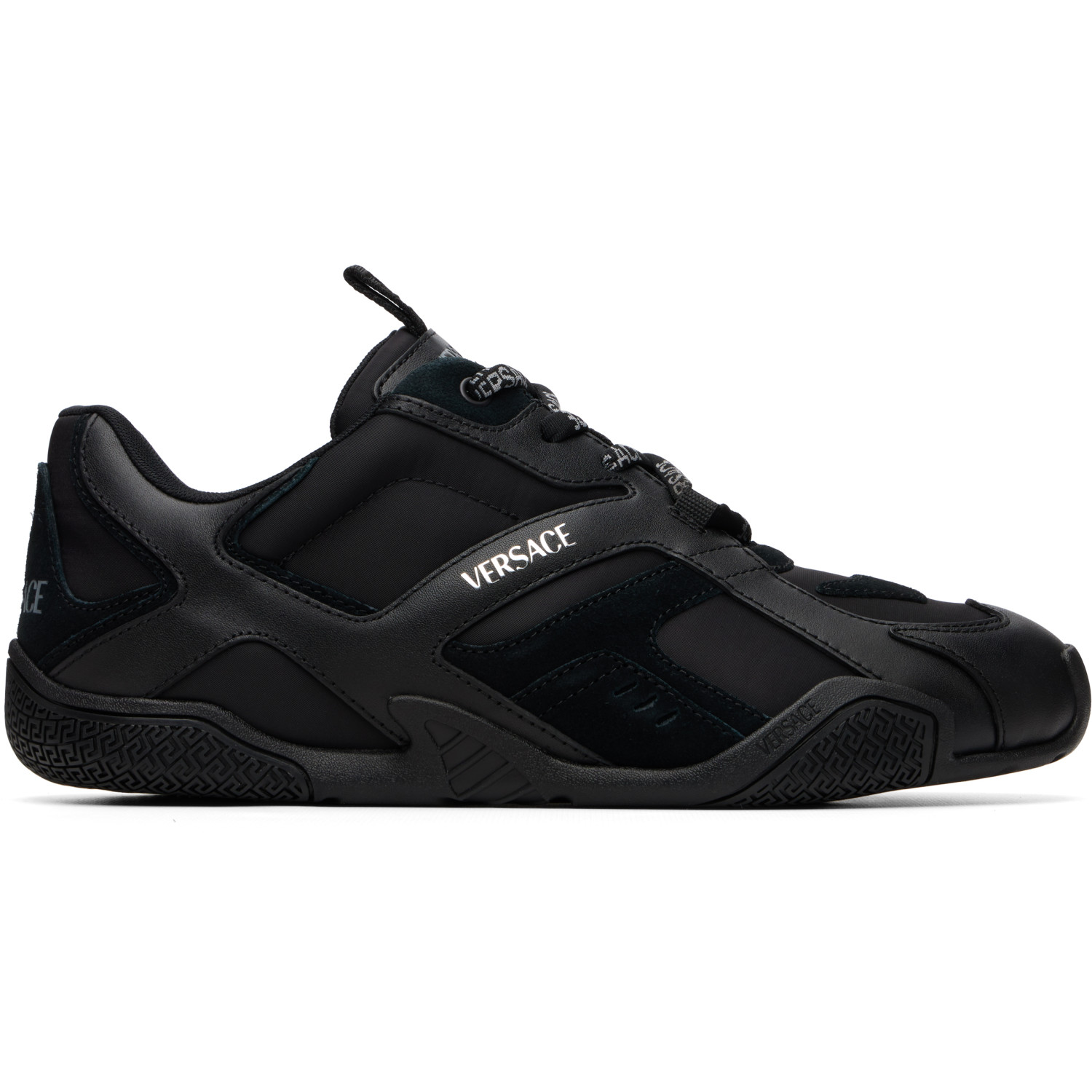 Versace Black Galaxia Leather Sneakers
