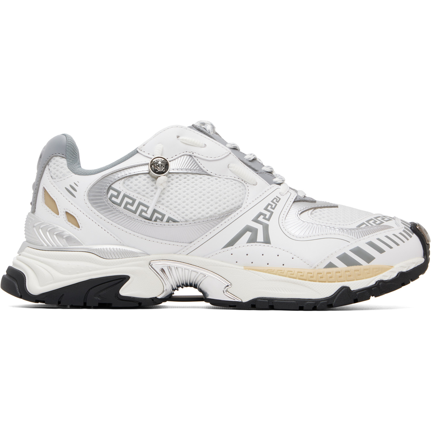 Versace White Icaro Leather Sneakers