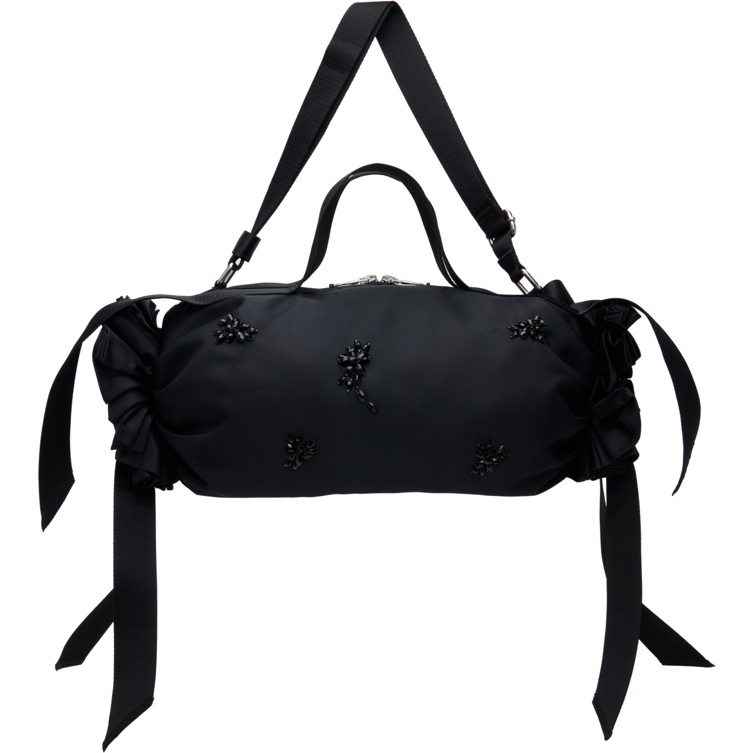Simone Rocha Black Turbo Embellished Double Ribbon Rosette Bag