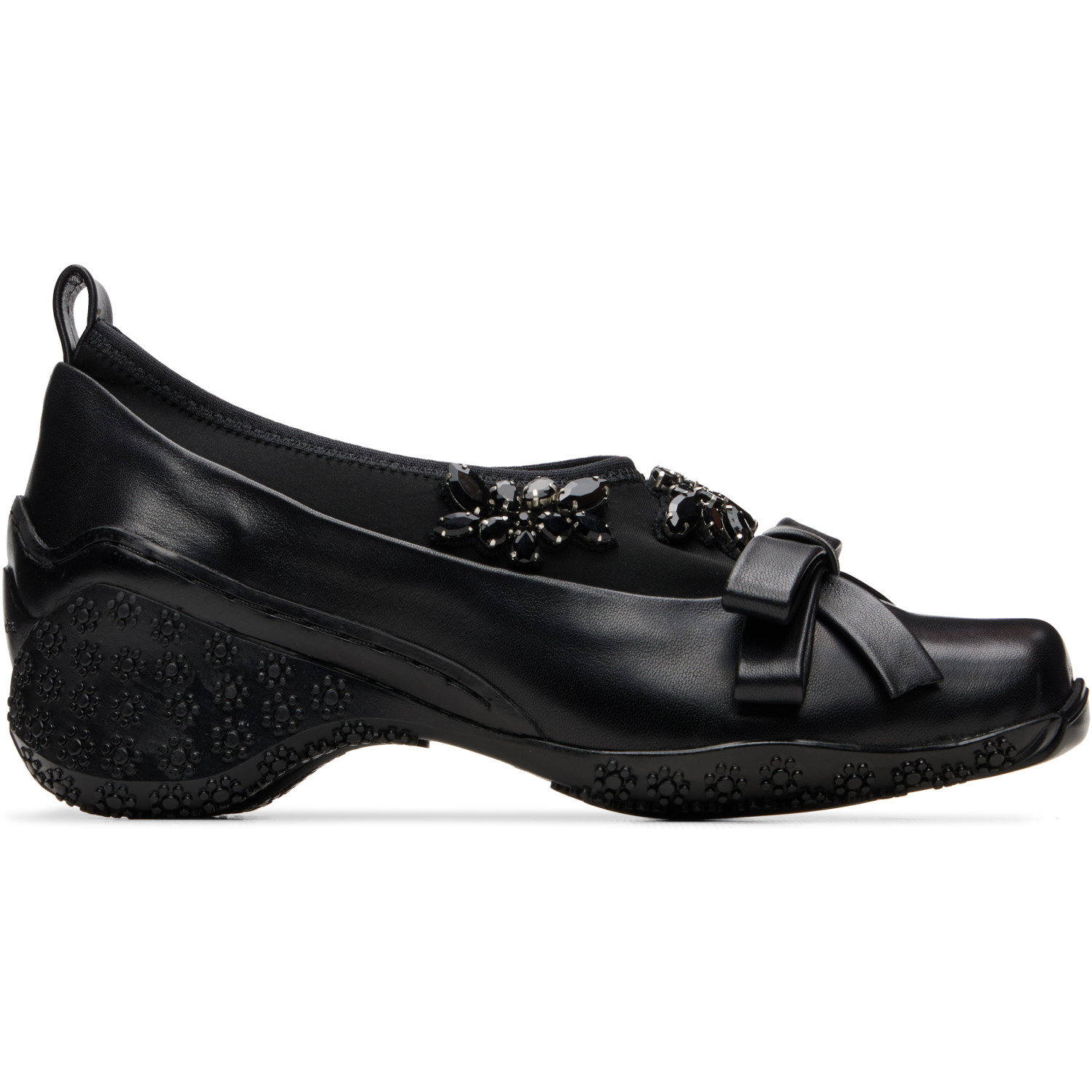 Simone Rocha Black Embellished Bow Ballet Loafers