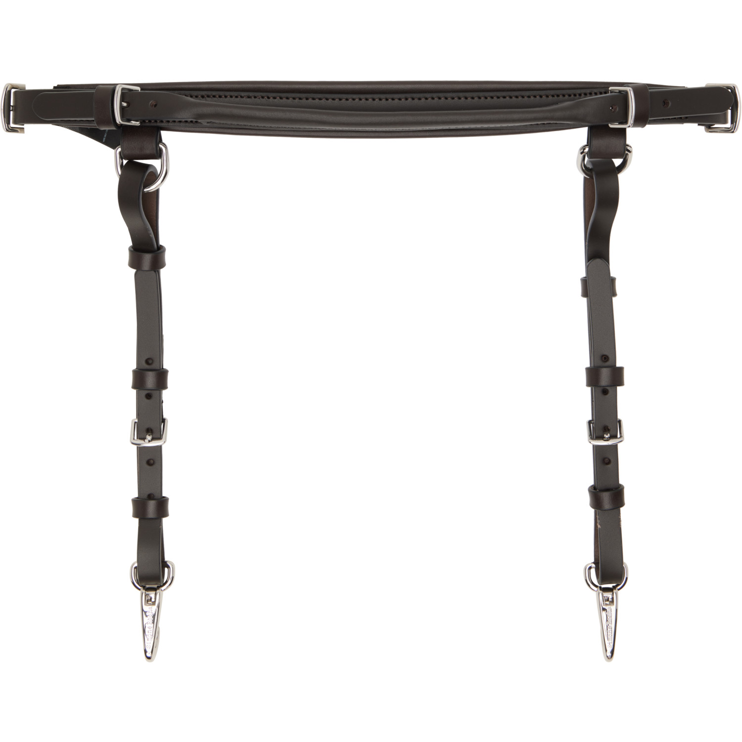 Simone Rocha Black & Brown Double Loop Tassel Bridle Belt In Chocolate