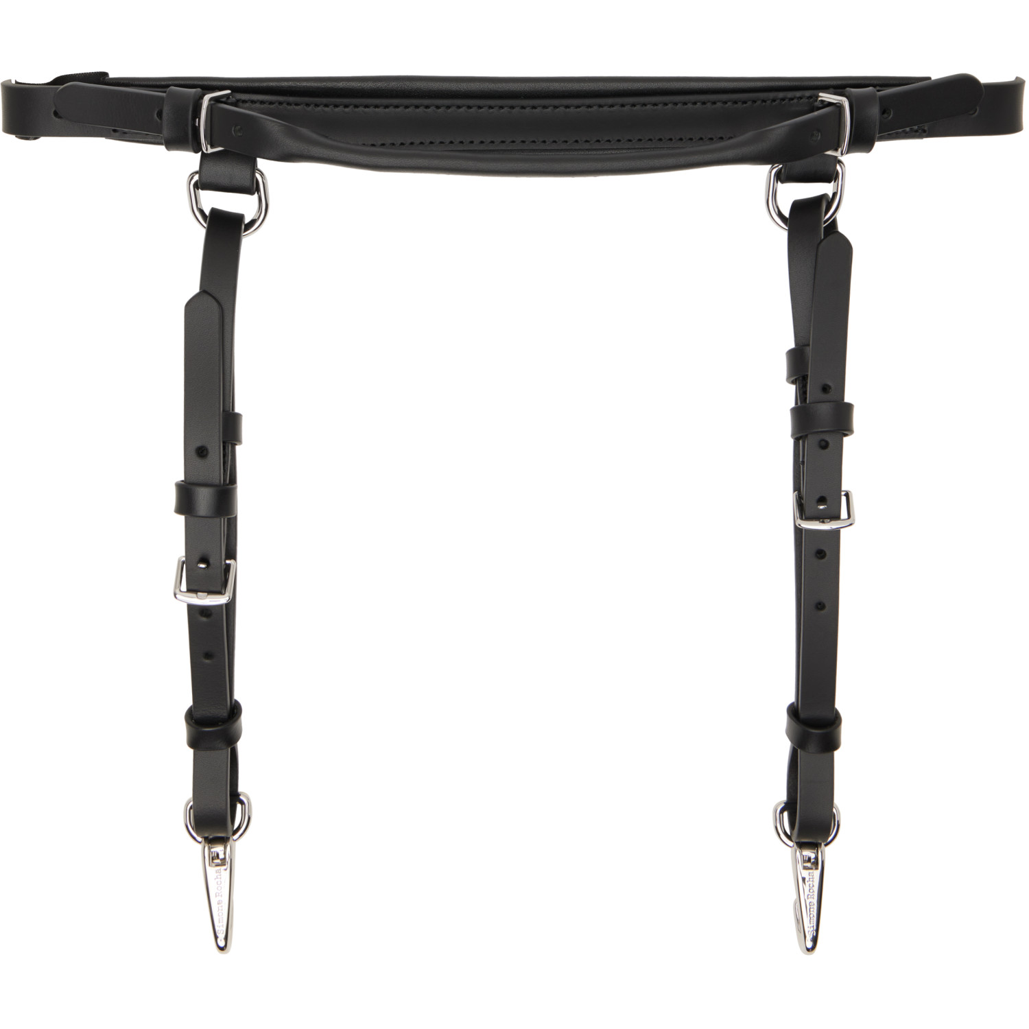 Simone Rocha Black Double Loop Tassel Bridle Belt