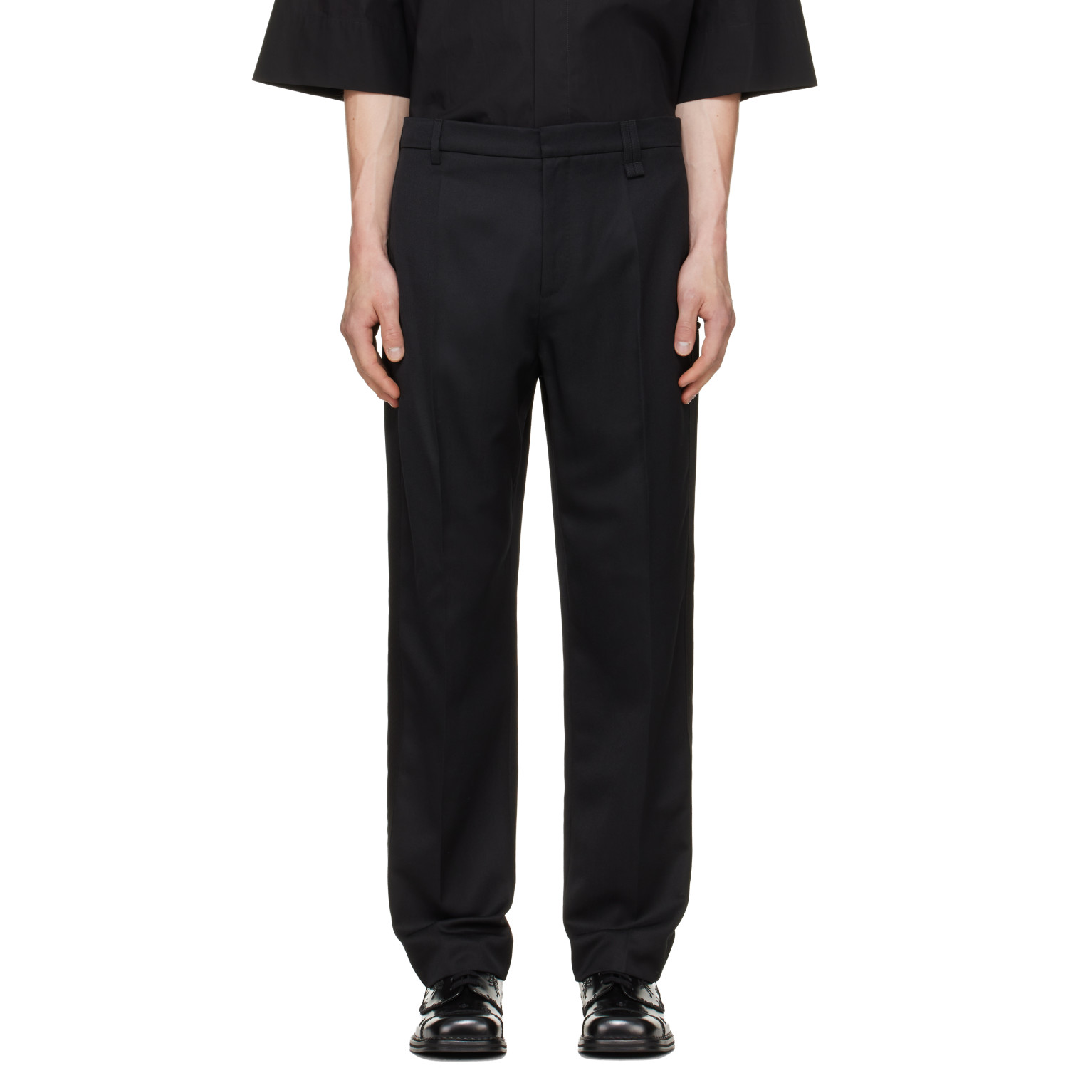 Simone Rocha Black Straight Leg Tux Trousers