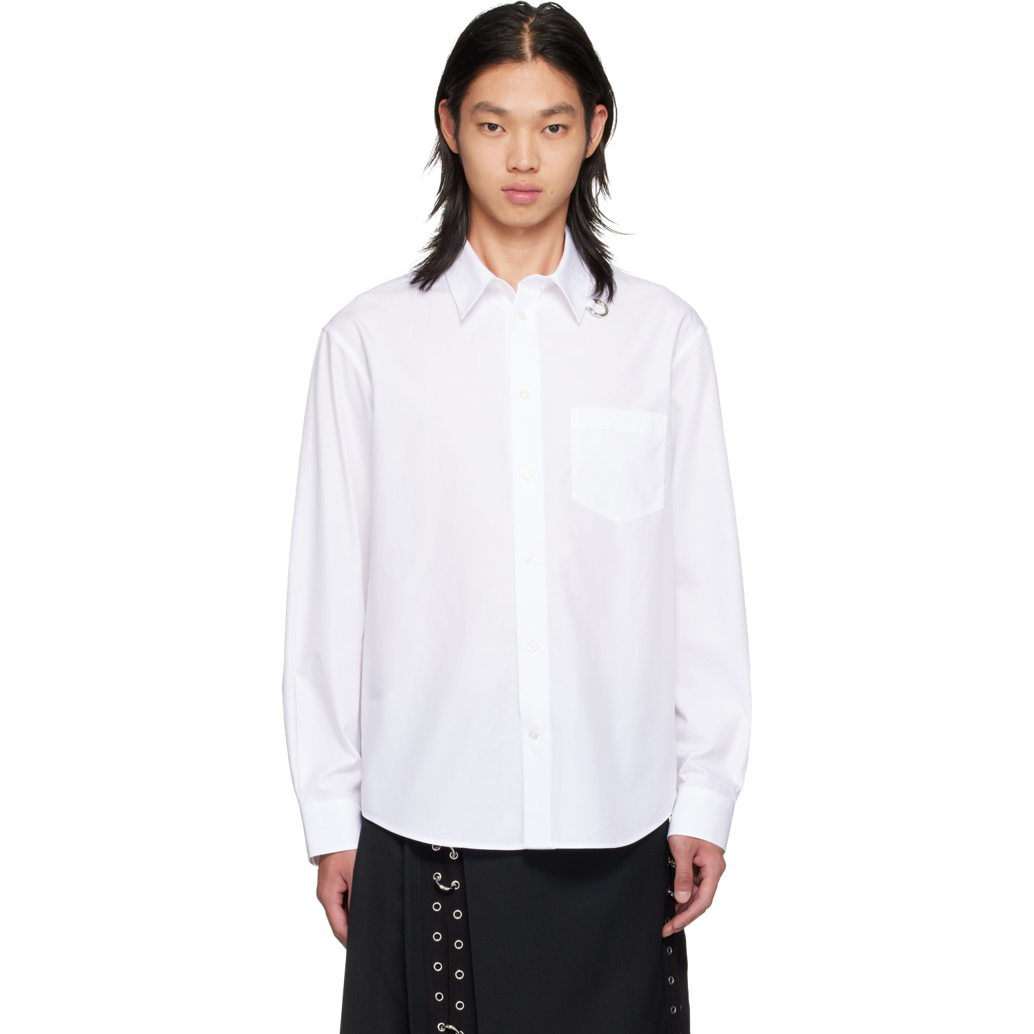 Simone Rocha White Split Ring Classic Shirt