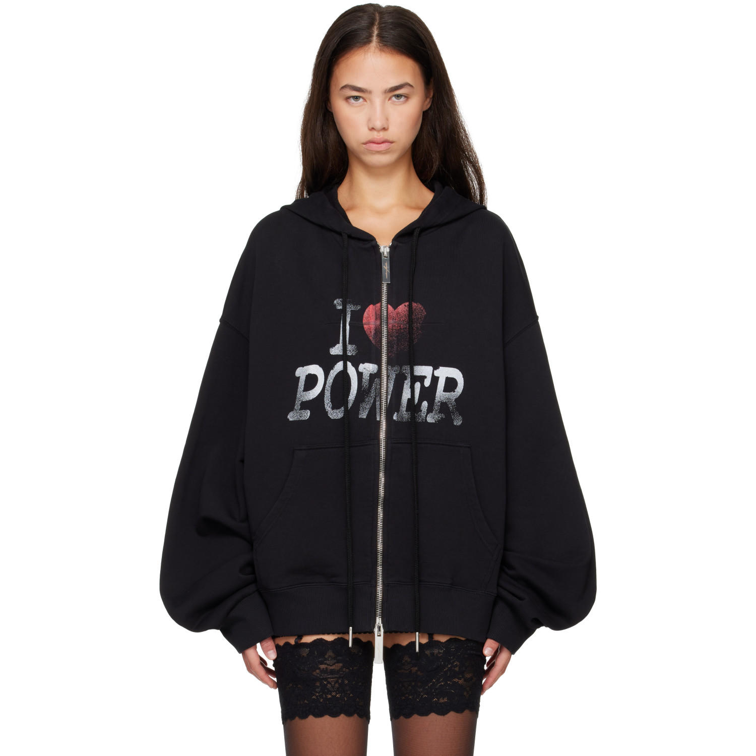 MATIÈRES FÉCALES Black 'Power' Hoodie