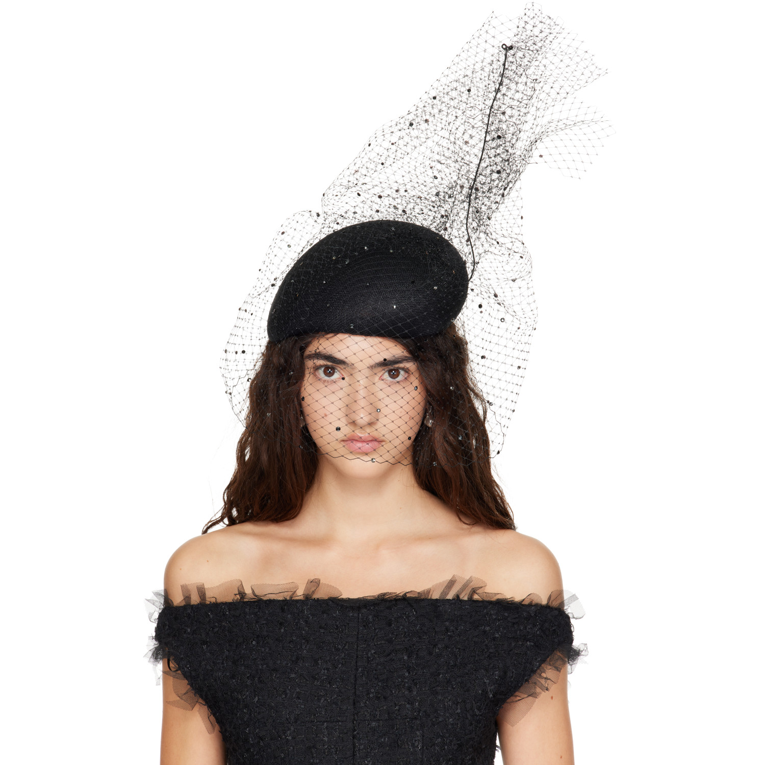 Stephen Jones Black Psychedelic Hat