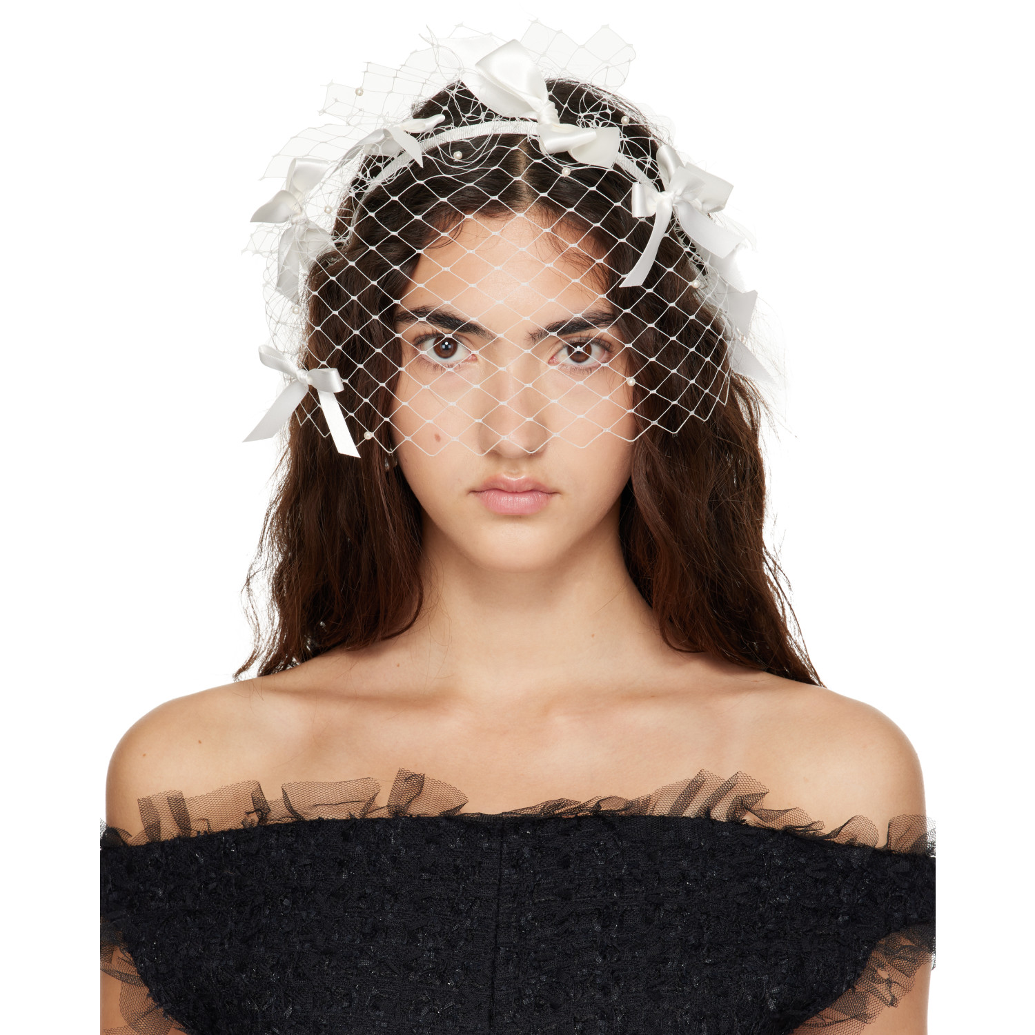 Stephen Jones White Calais Headband