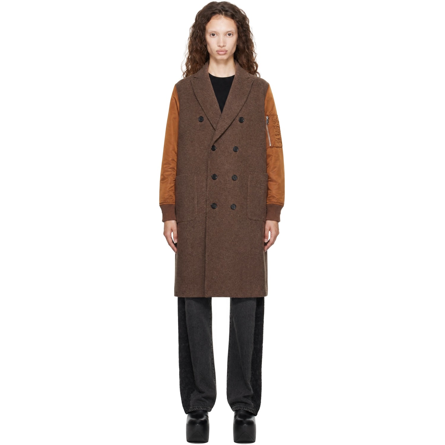 UNDERCOVER Brown UP2F1304 Bomber Sleeve Coat
