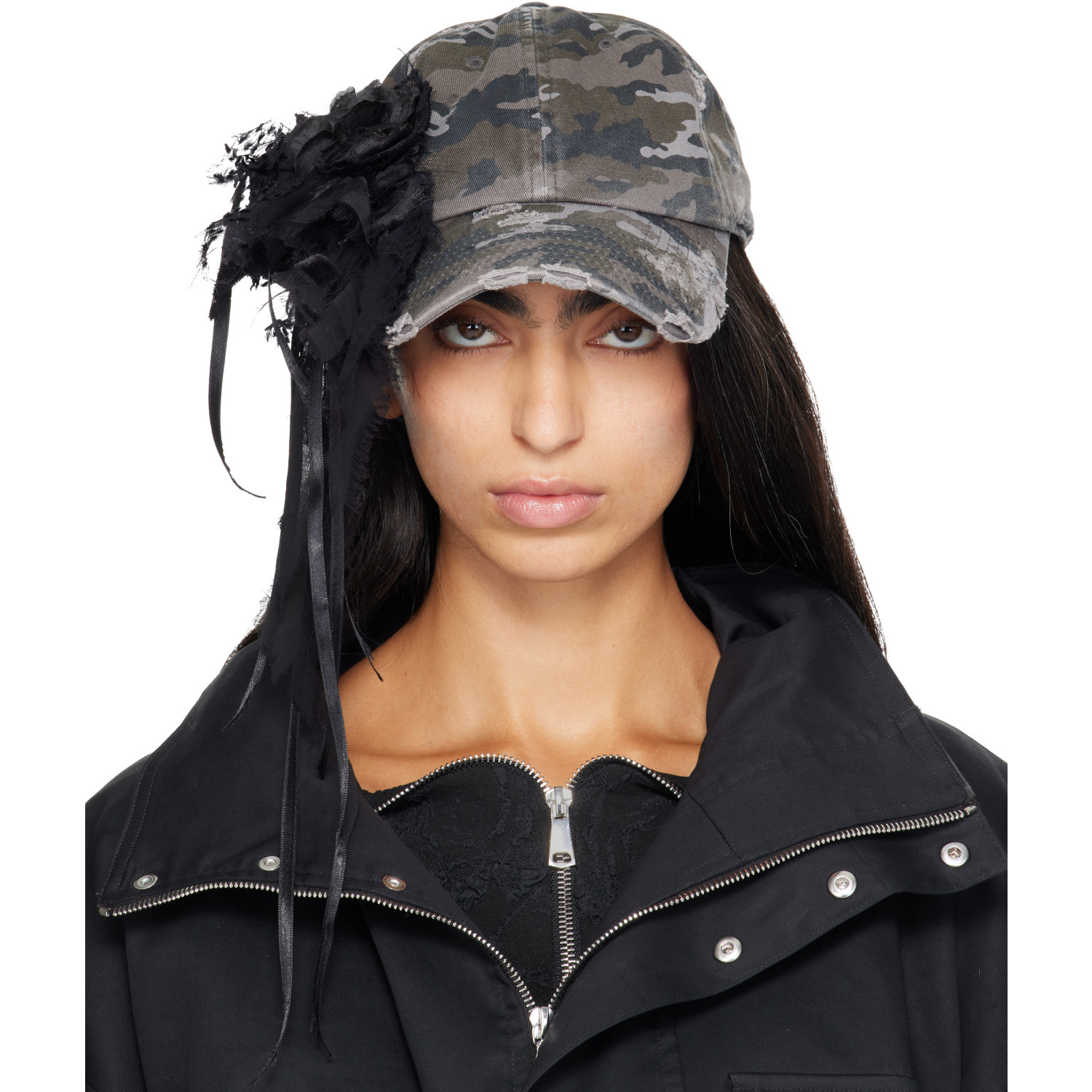 Petra Fagerstrom Khaki Flower Cap