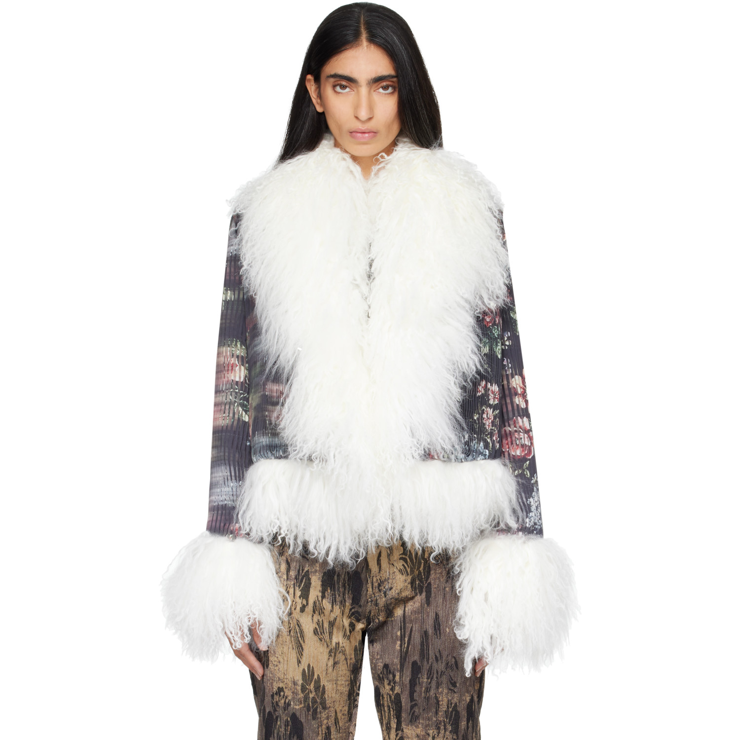 Petra Fagerstrom Multicolor Pleated Floral Jacket