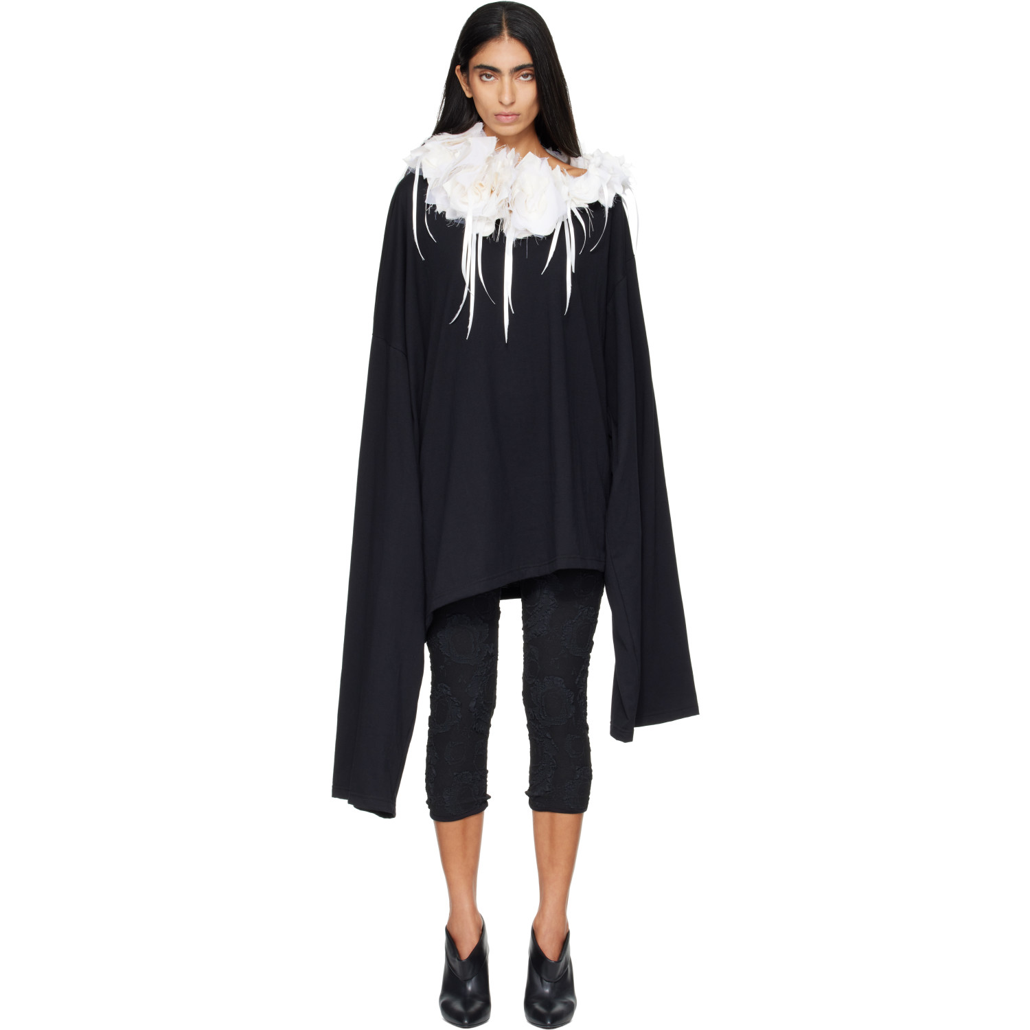 Petra Fagerstrom Black Off Shoulder Long Sleeve Top