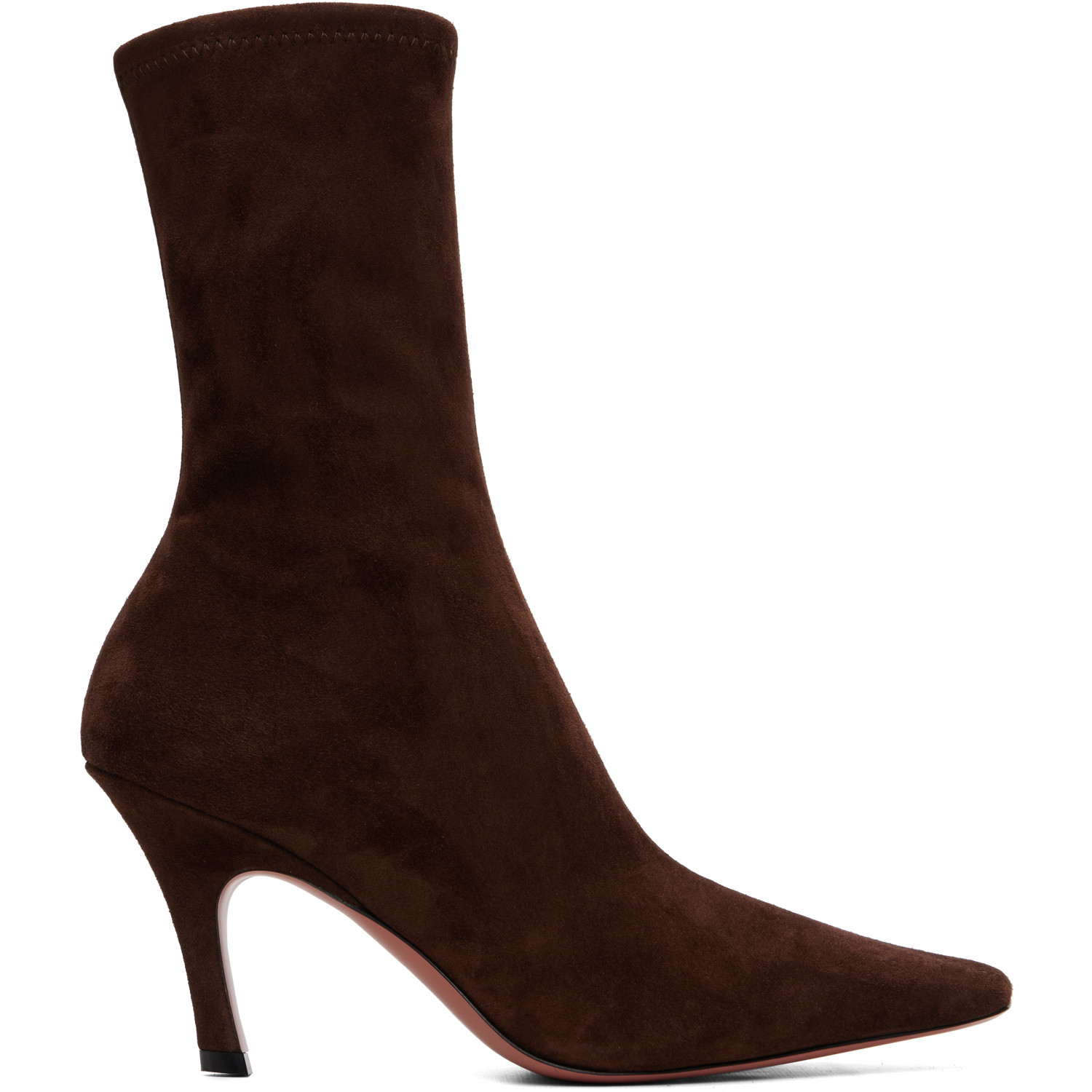 Amina Muaddi Brown Jamie Stretch 80 Boots