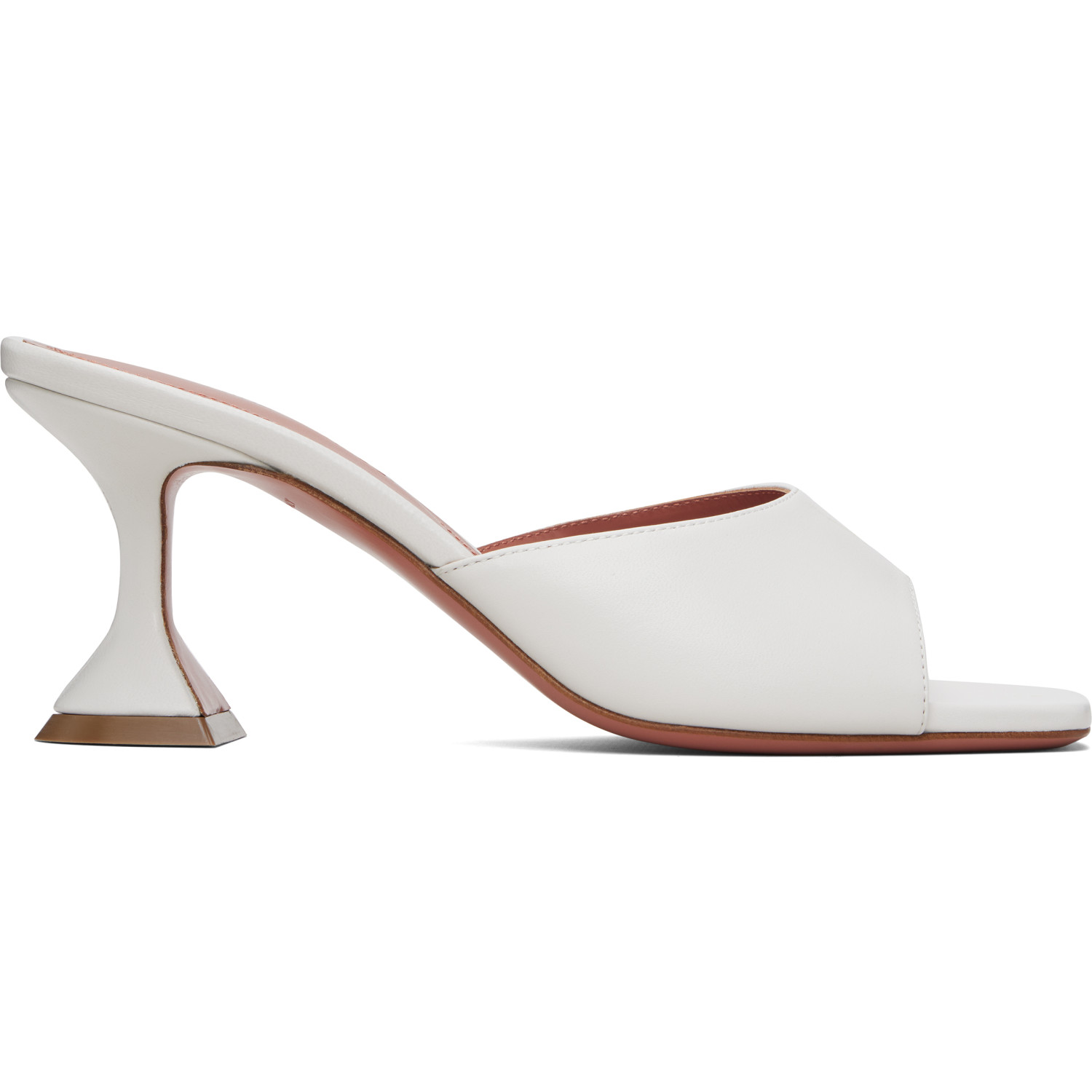 Amina Muaddi White Lupita Slipper 70 Heeled Sandals