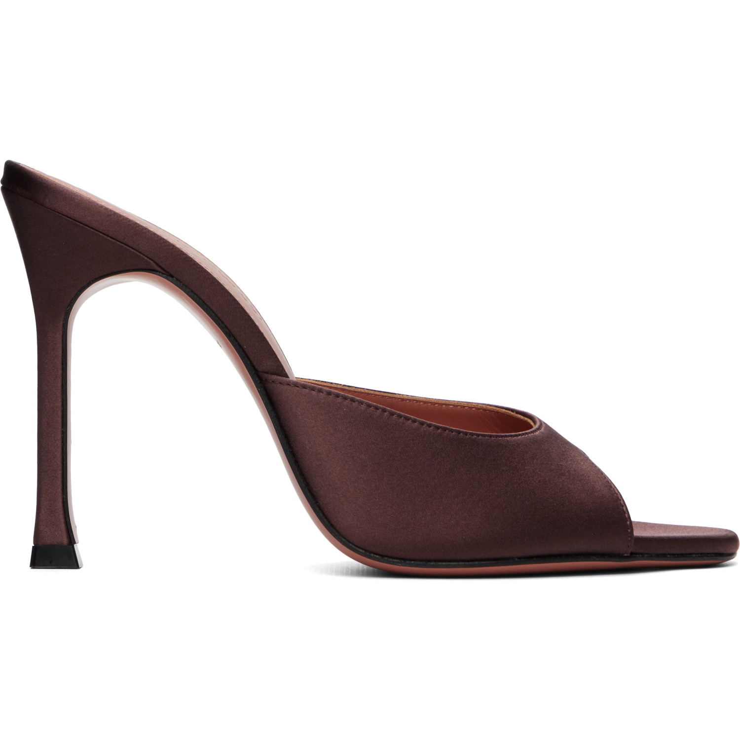 Amina Muaddi Brown Alexa Slipper 105 Heeled Sandals