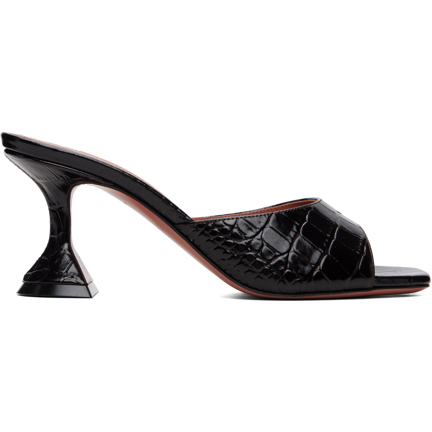 Amina Muaddi Brown Lupita Slipper 70 Heeled Sandals