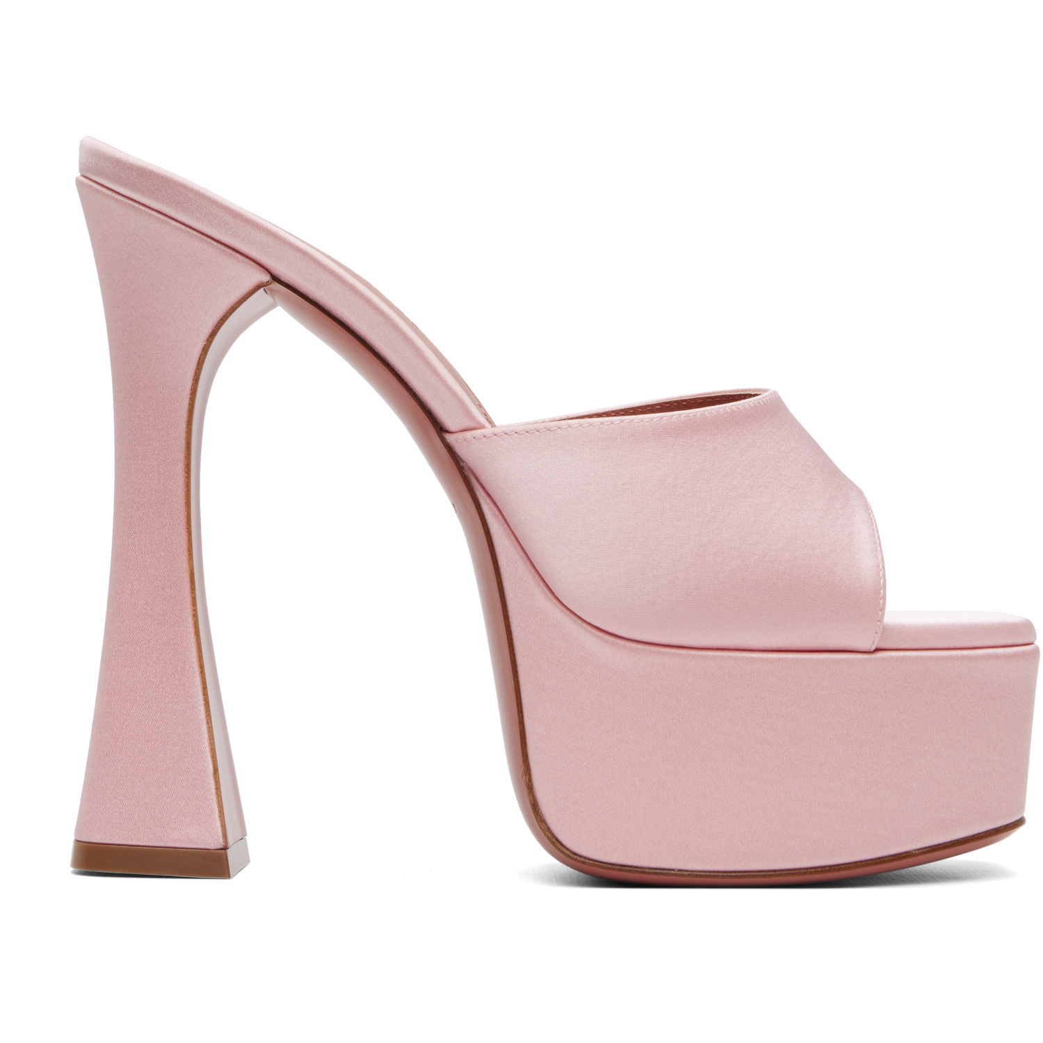 Amina Muaddi SSENSE Exclusive Pink Dalida Slipper 140 Heeled Sandals