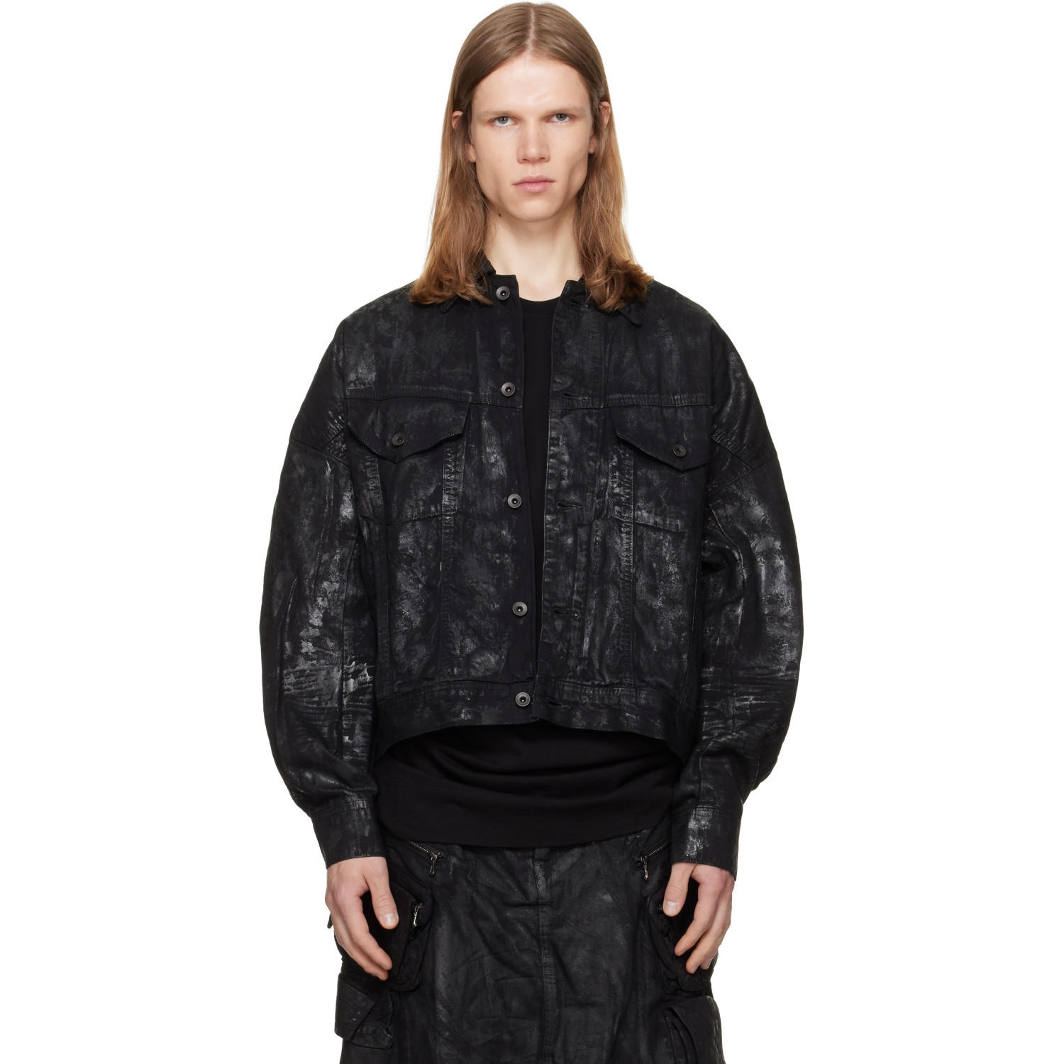 Julius Black Coated DK Denim Jacket