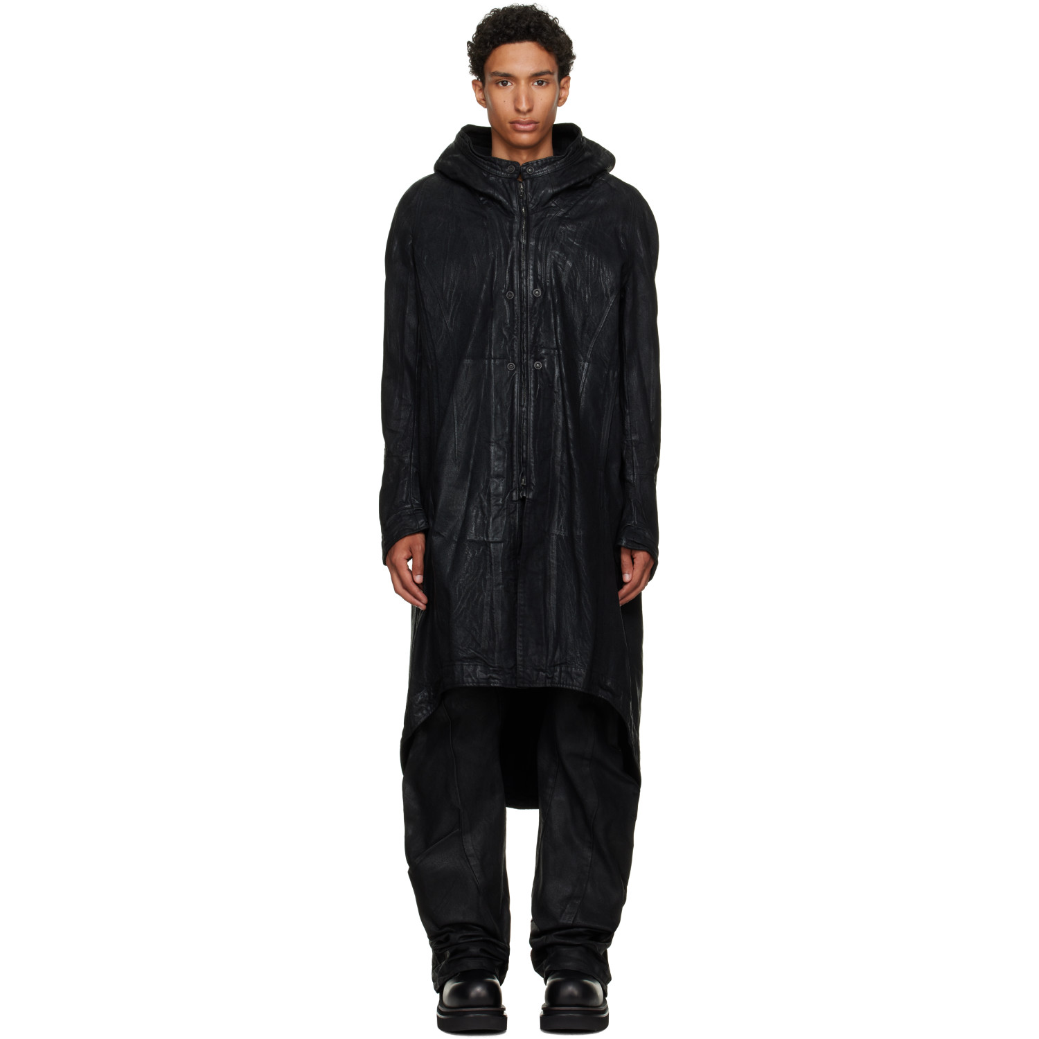 Julius Black Urban Denim Coat