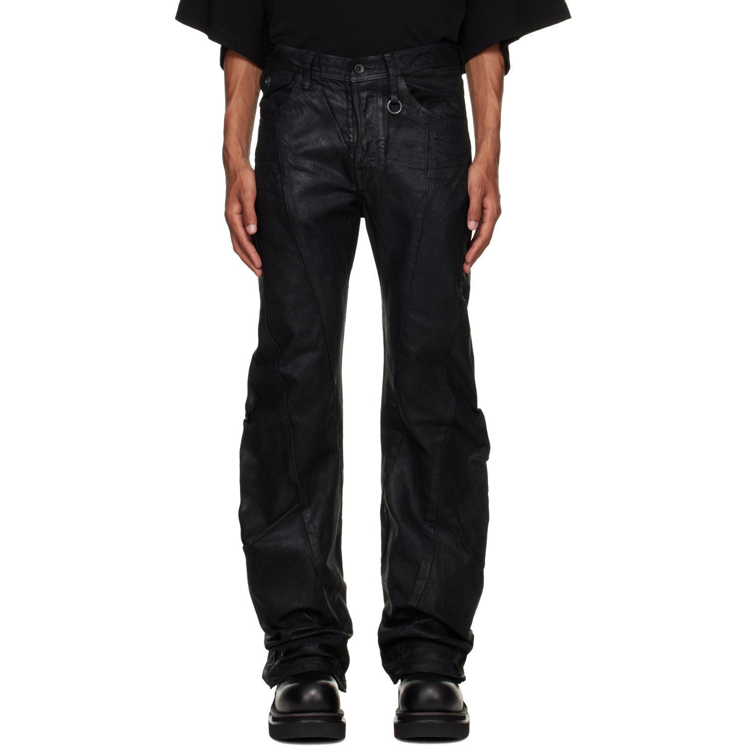 Julius Black Bending Flare Jeans