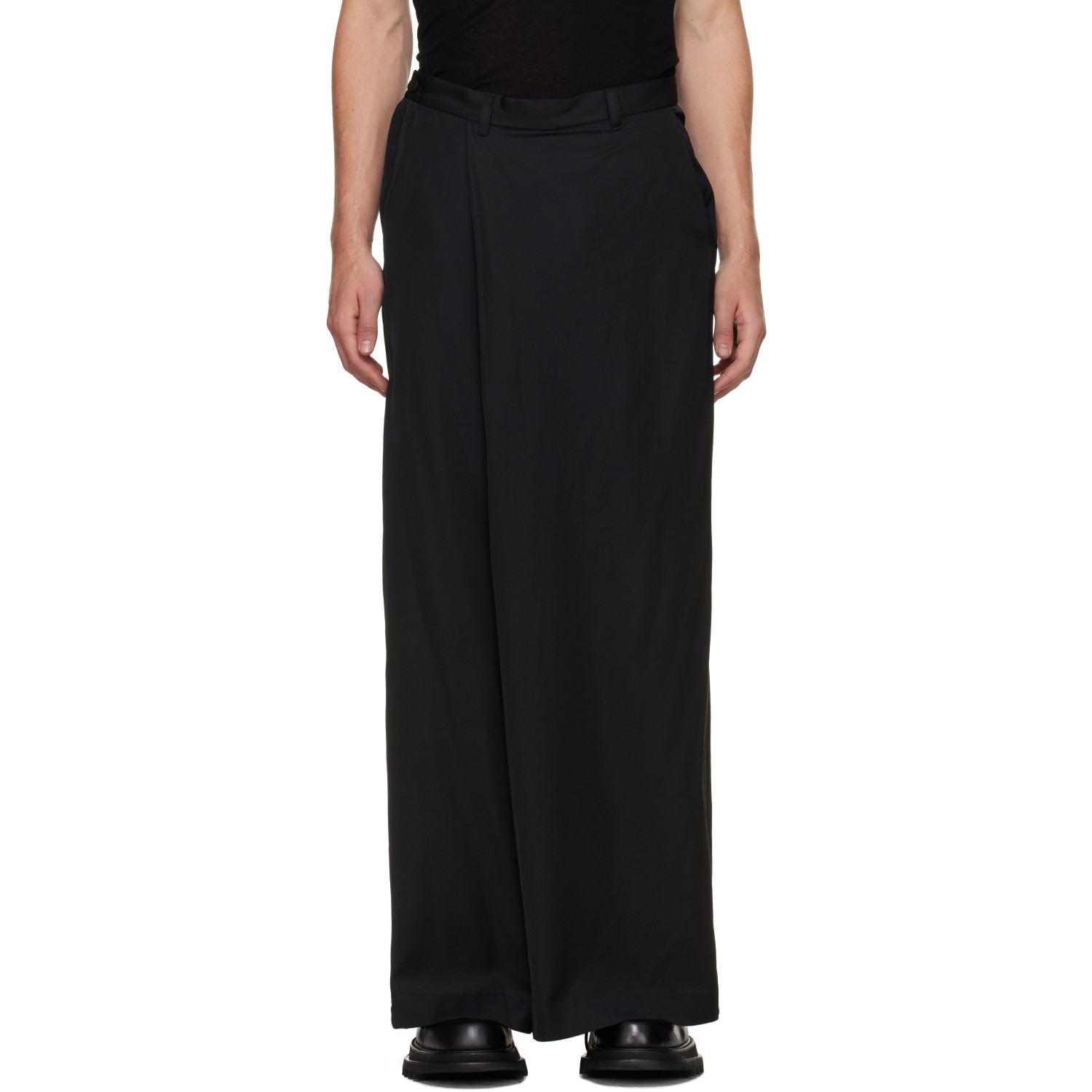 Julius Black Over Wrapping Trousers