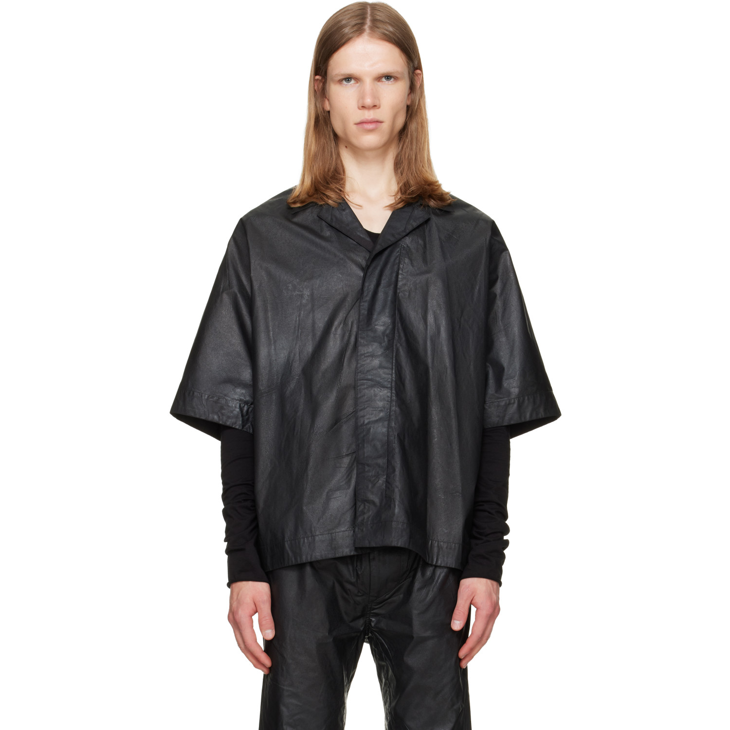 Julius Black Coated Kite Shirt