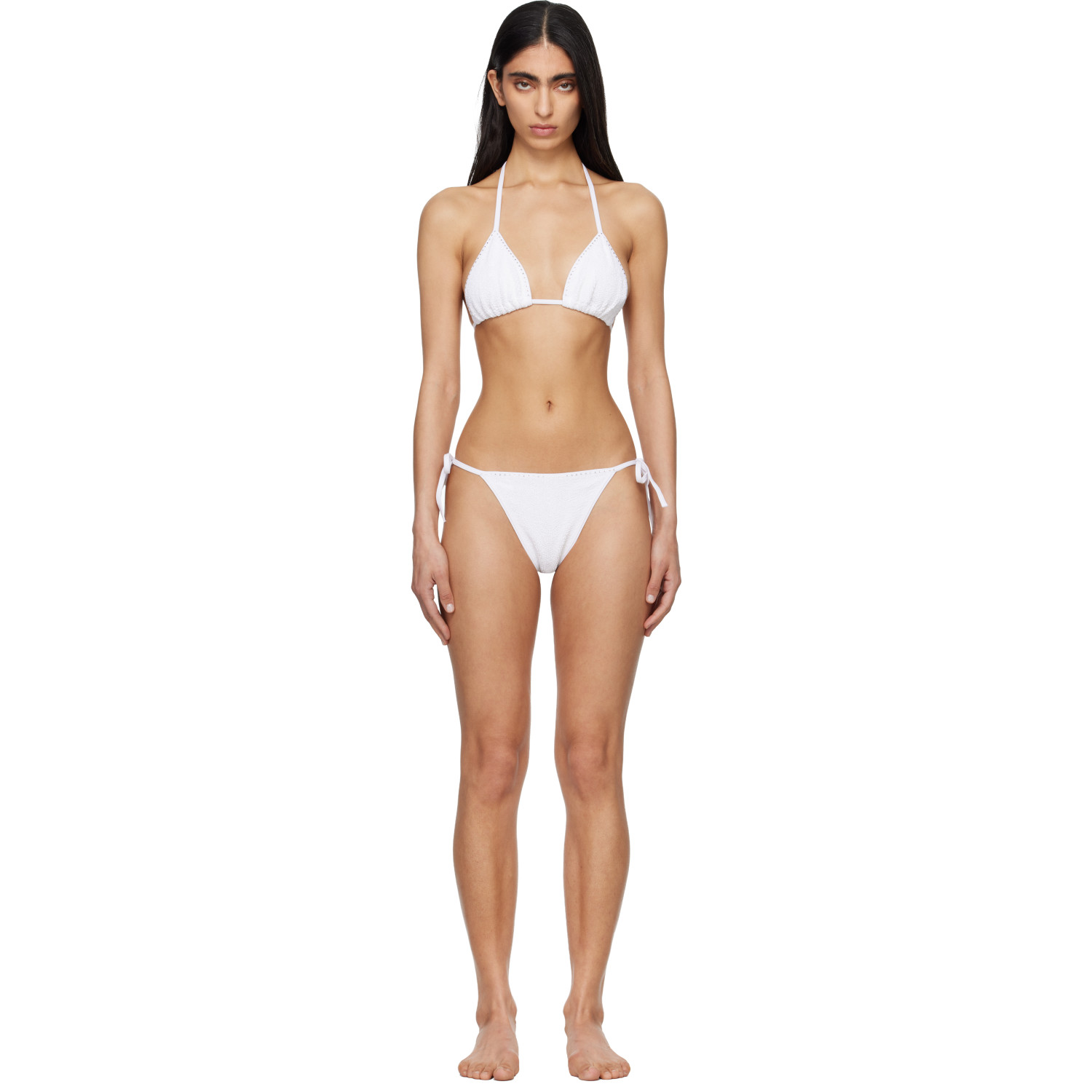 Hunza G White Gina Swarovski Bikini