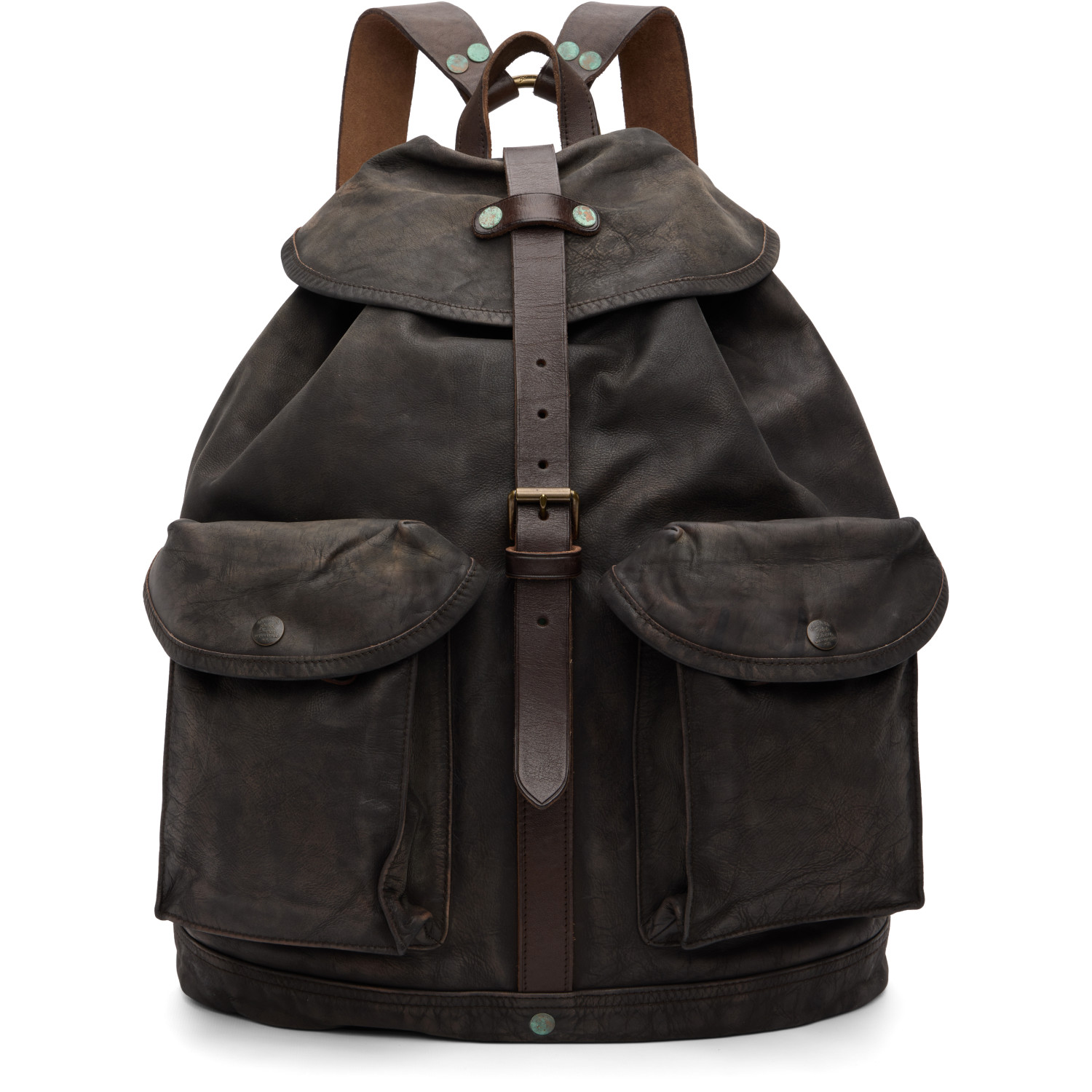 RRL Brown Leather Rucksack Backpack