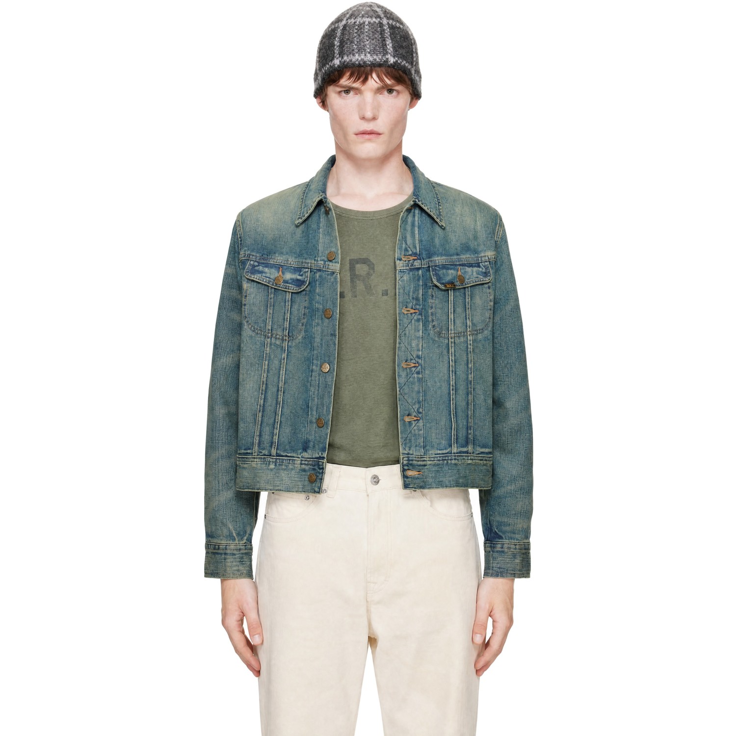 RRL Blue Indigo Denim Trucker Jacket