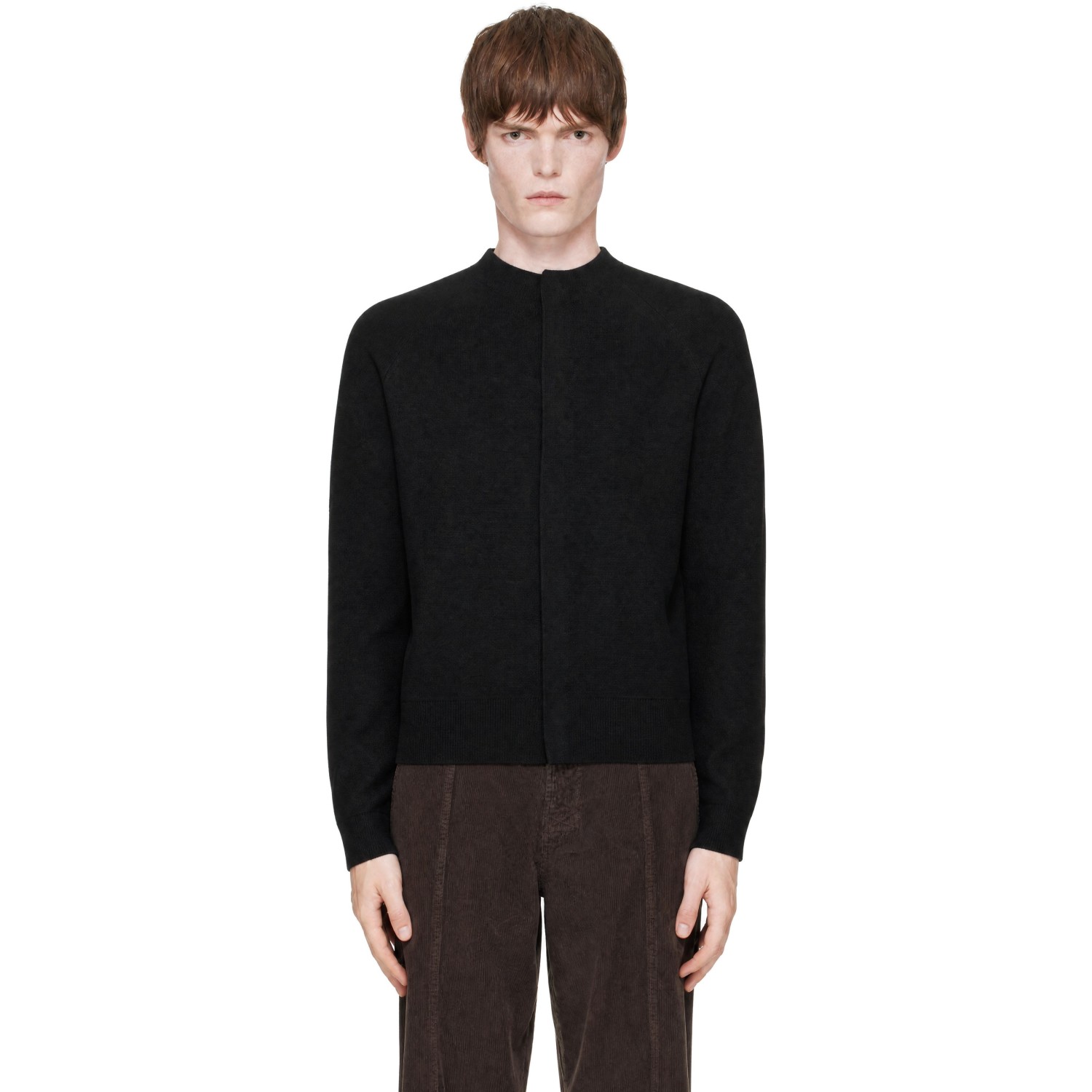 Amomento Black Rounded Sleeve Cardigan